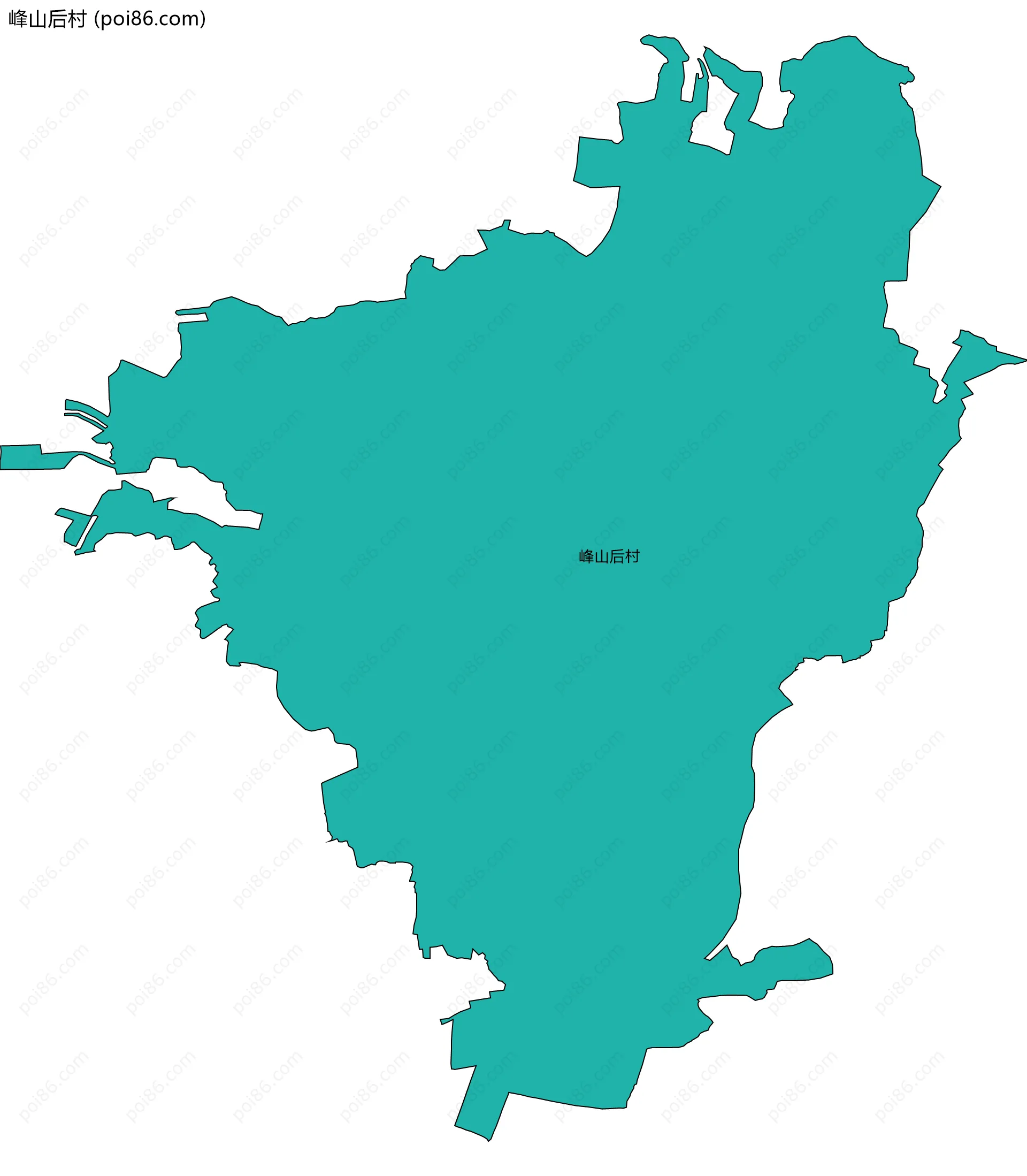 峰山后村边界地图