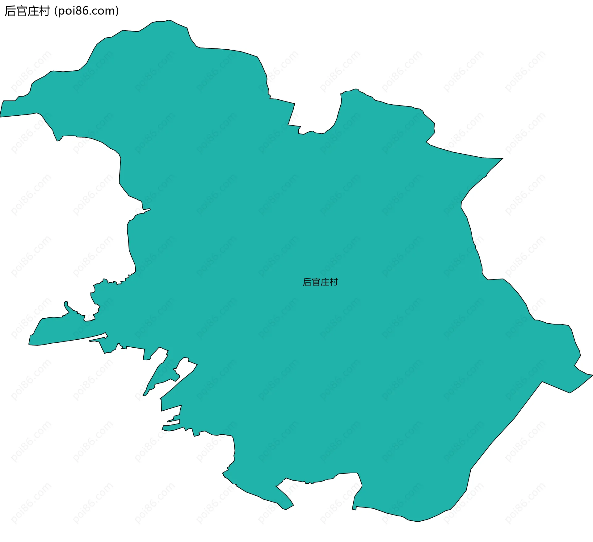 后官庄村边界地图