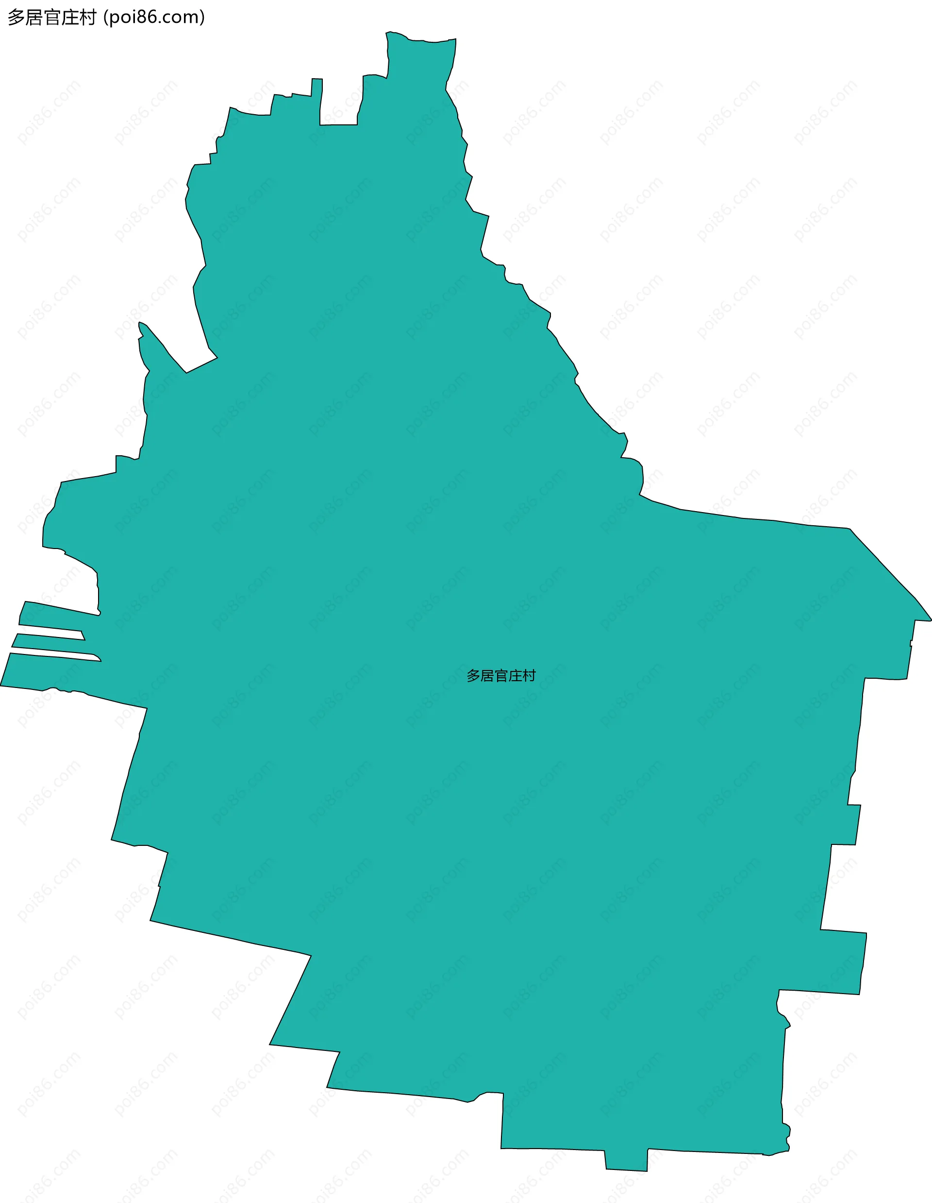 多居官庄村边界地图
