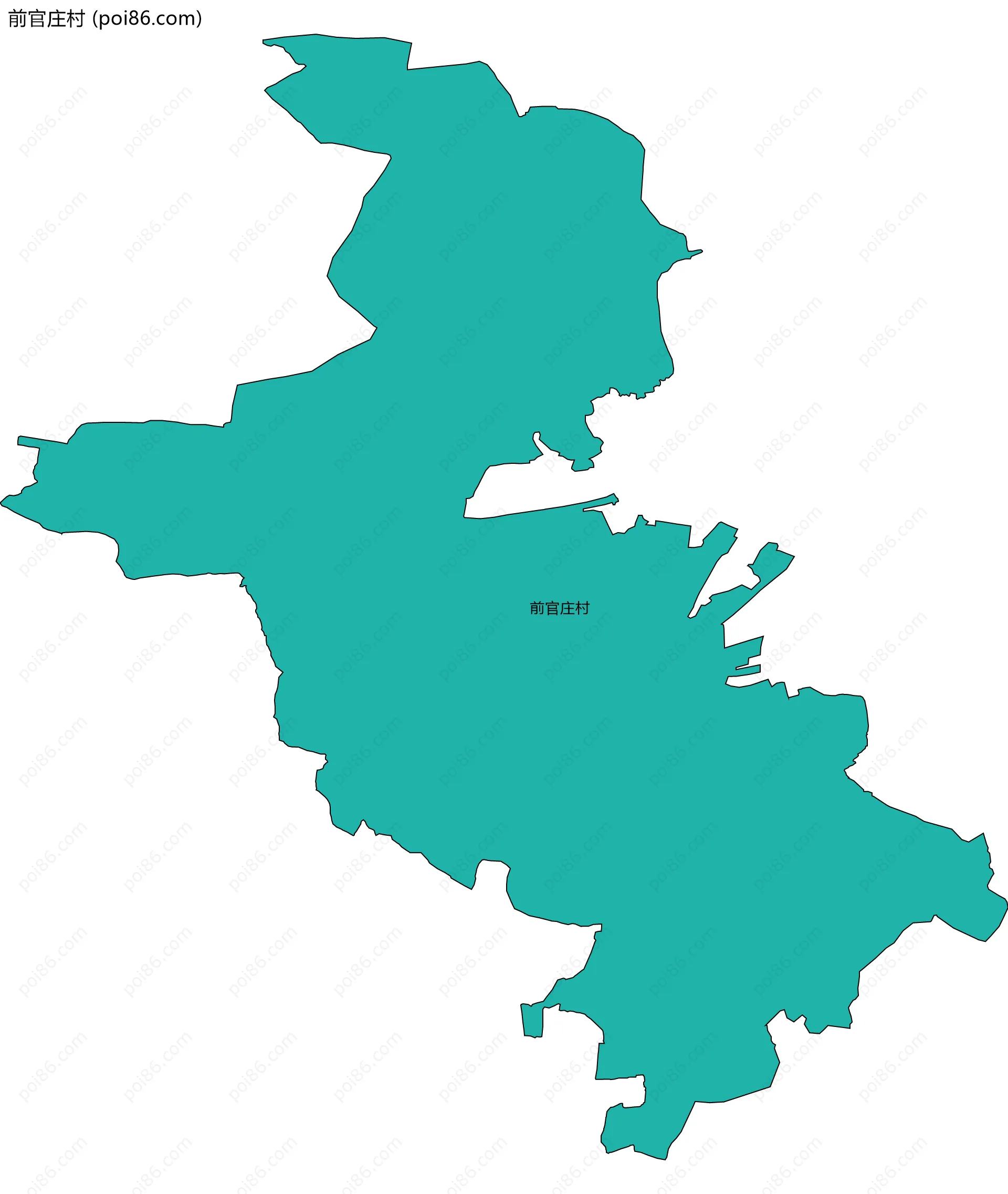 前官庄村边界地图