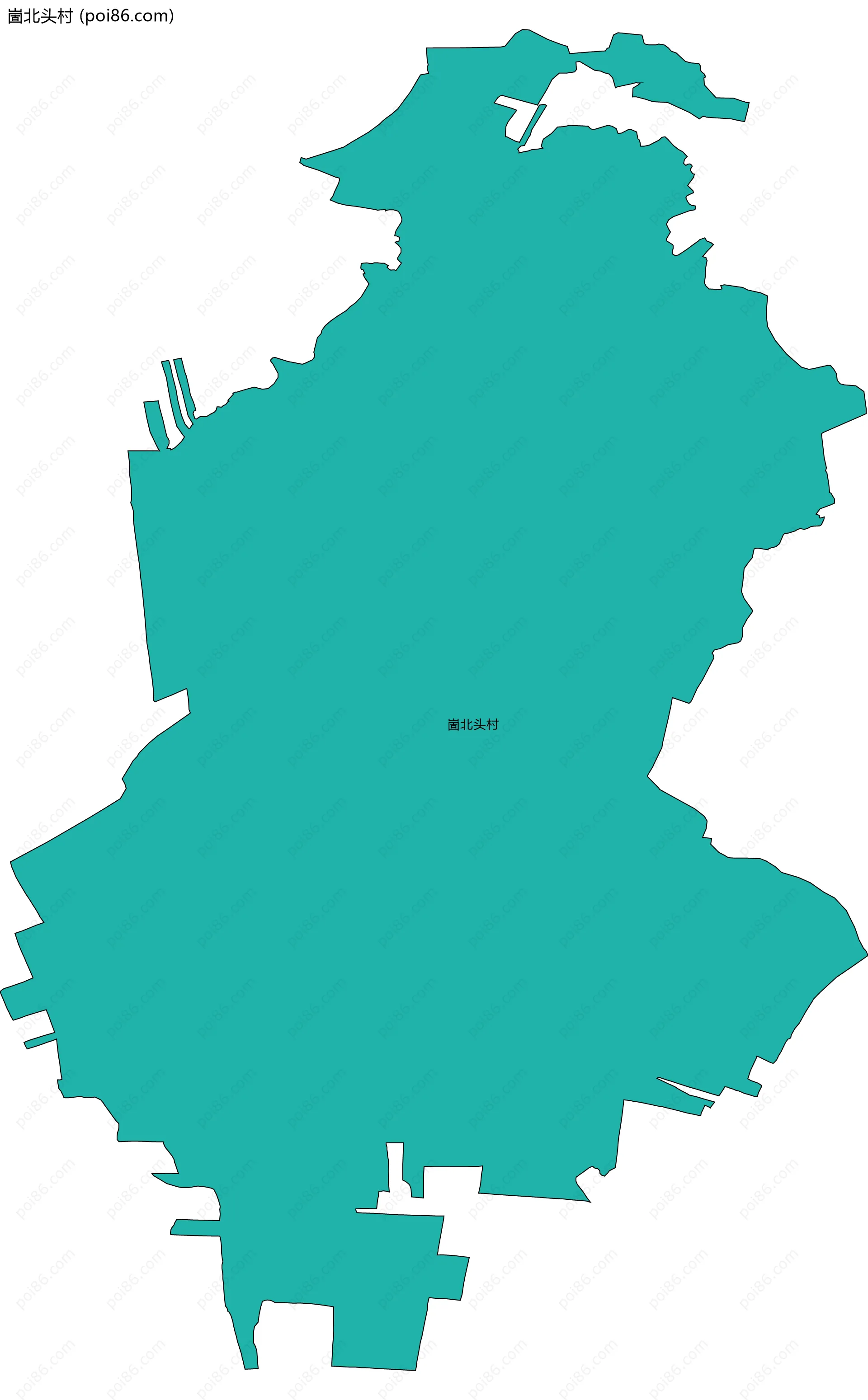 崮北头村边界地图