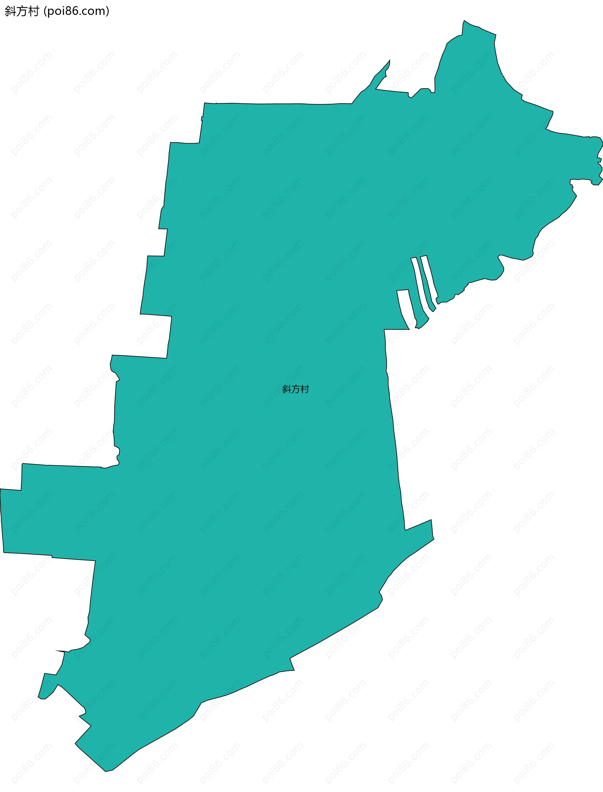 斜方村边界地图