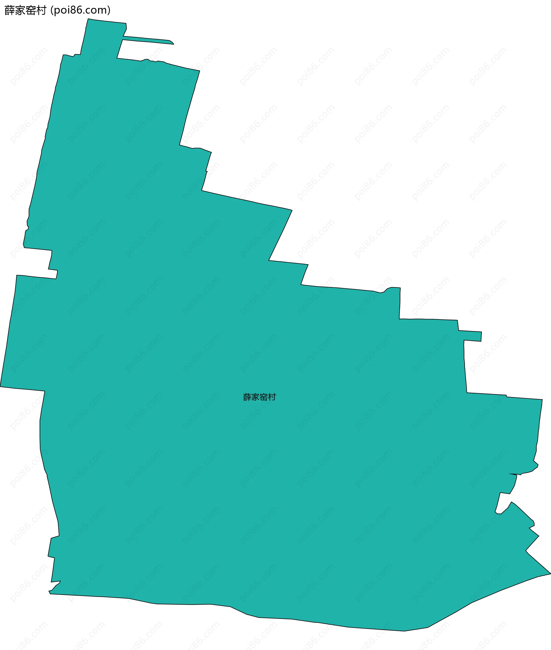 薛家窑村边界地图