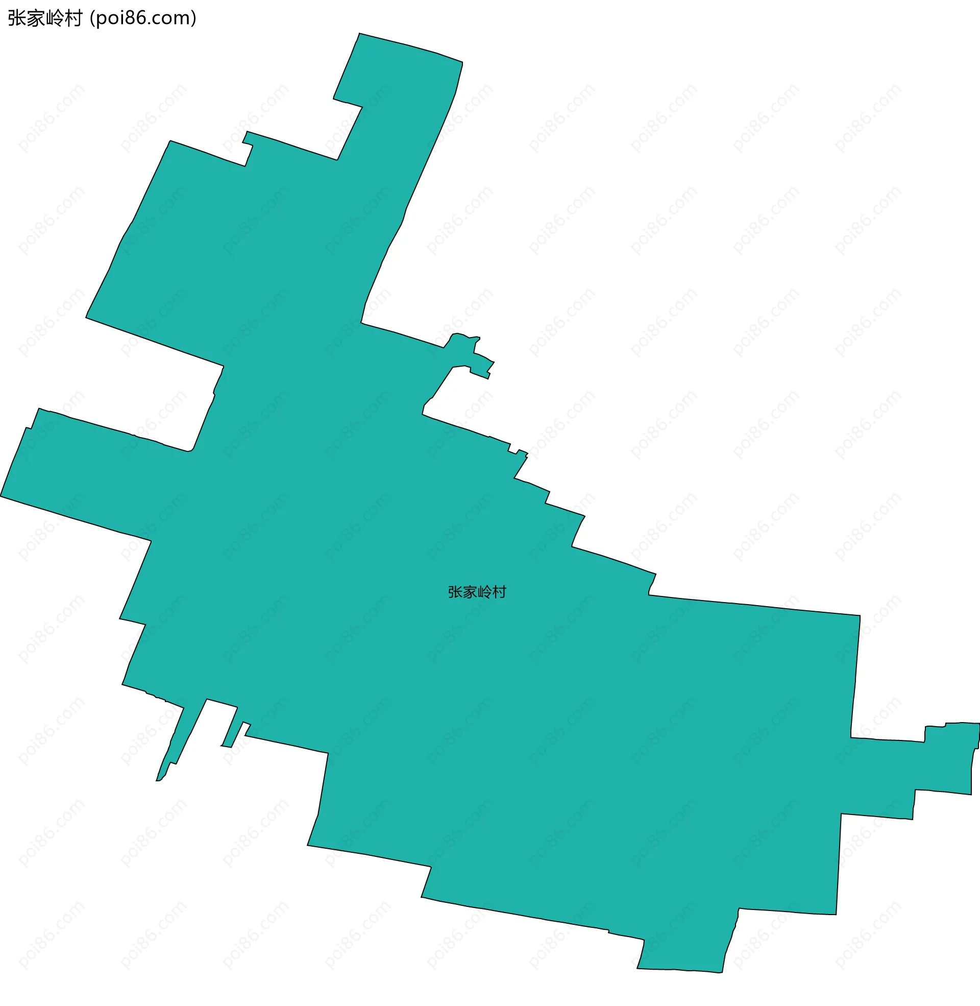 张家岭村边界地图