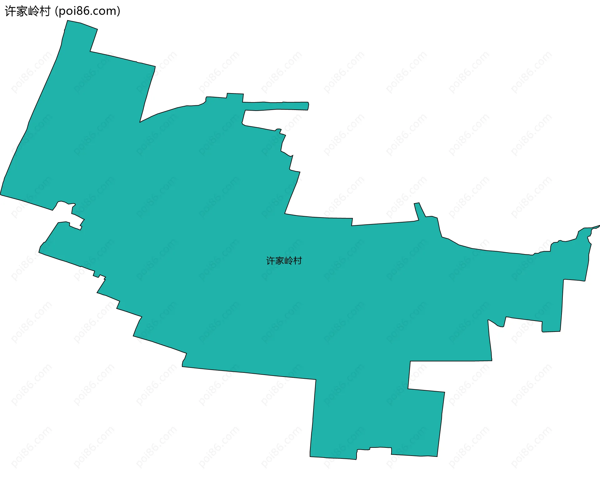 许家岭村边界地图