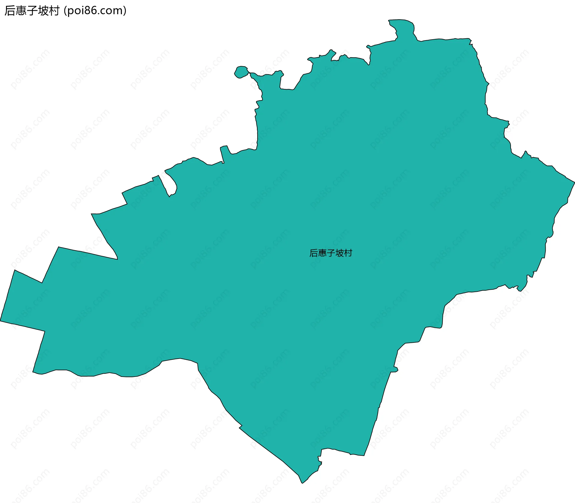 后惠子坡村边界地图