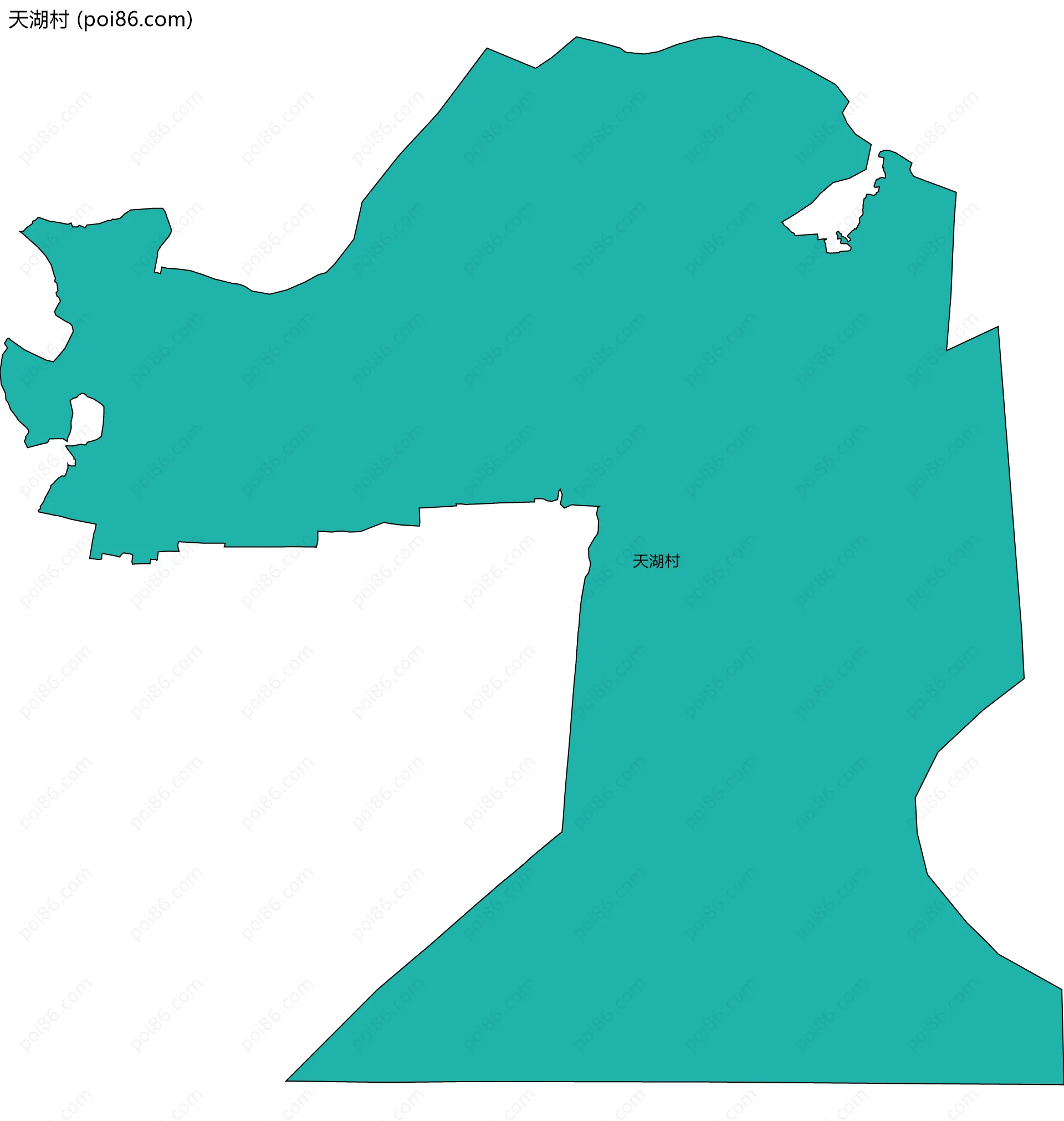 天湖村边界地图