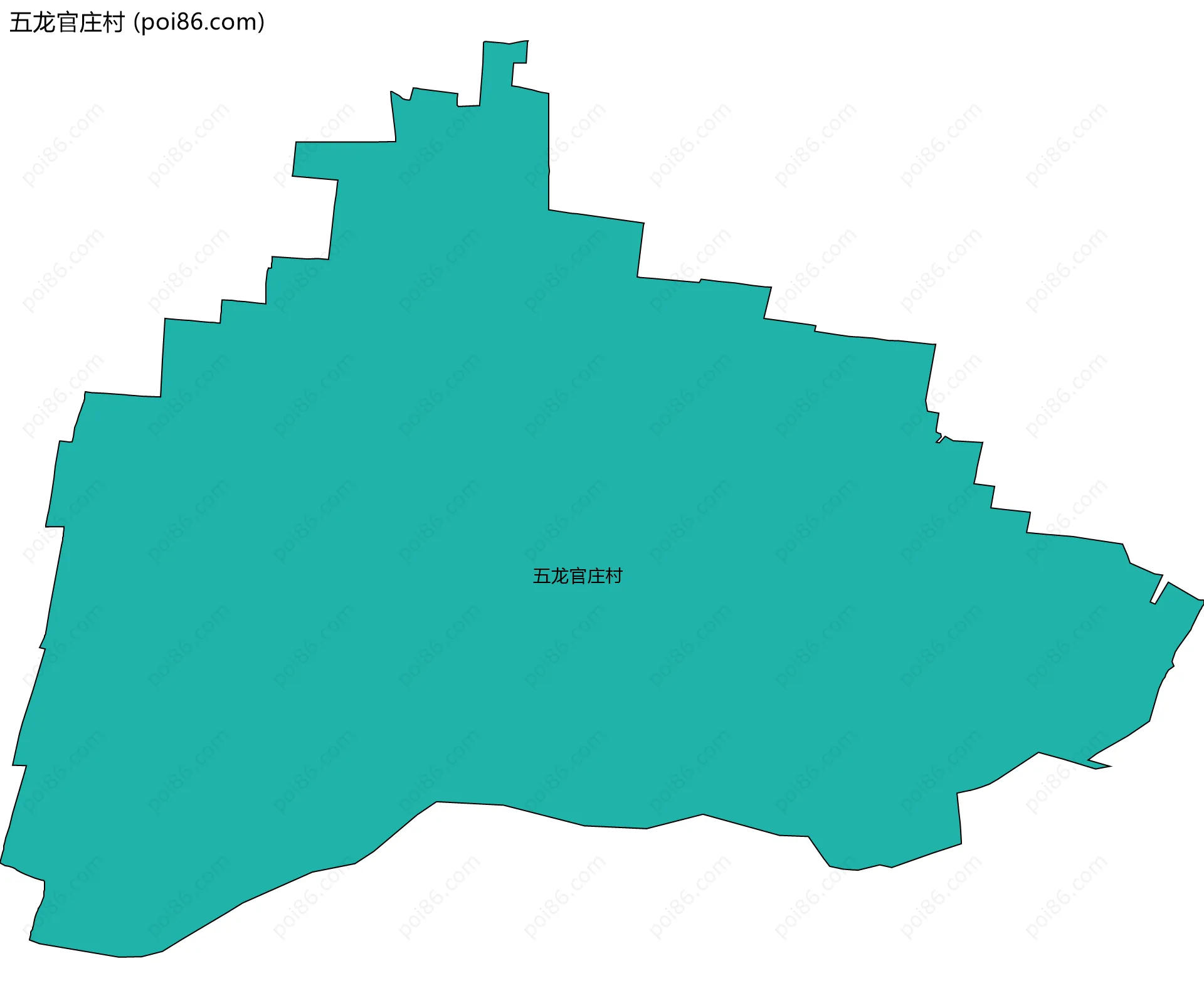 五龙官庄村边界地图