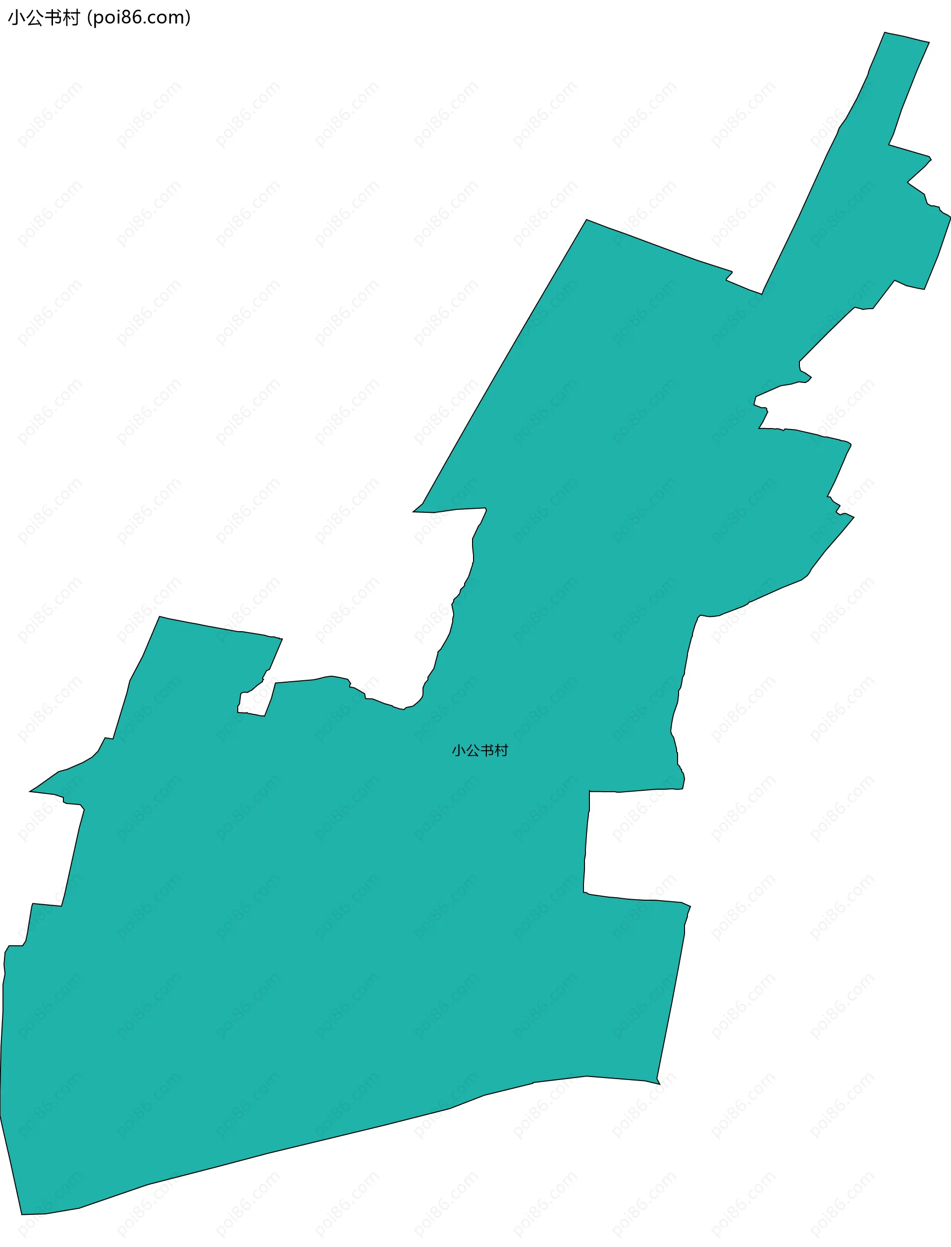 小公书村边界地图