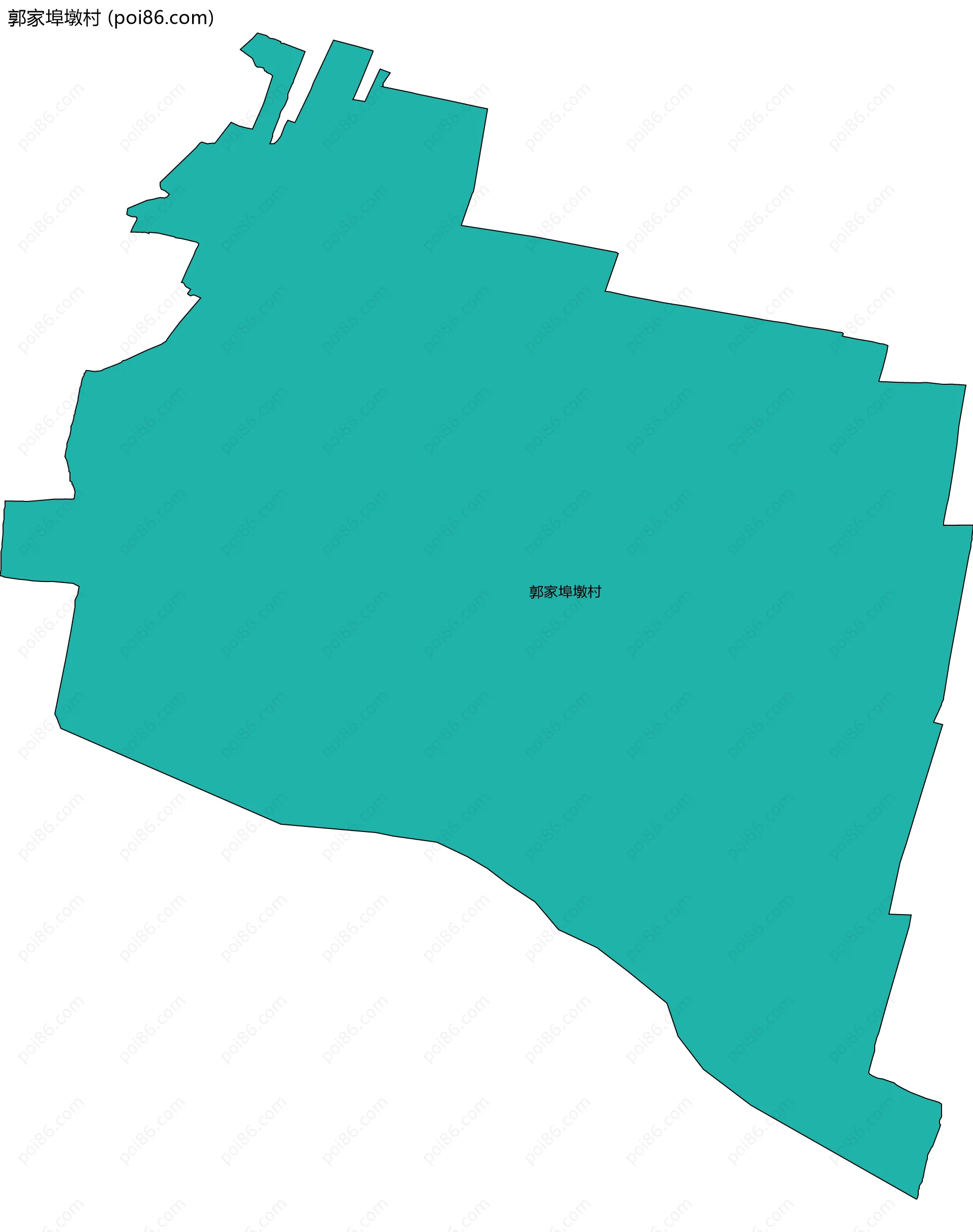 郭家埠墩村边界地图