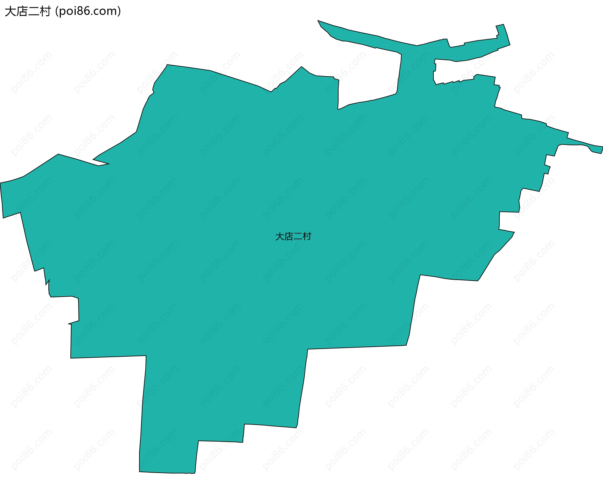 大店二村边界地图