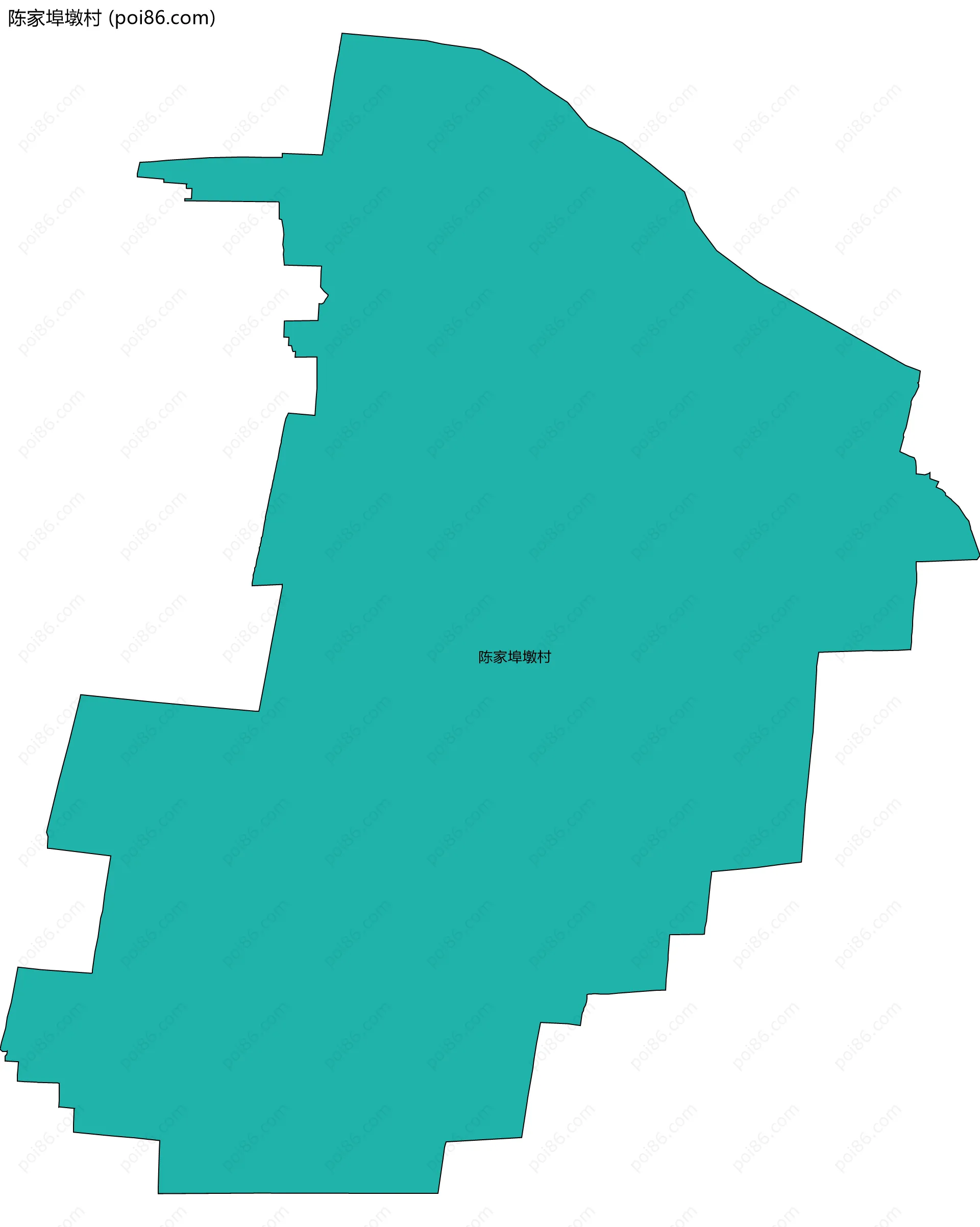 陈家埠墩村边界地图