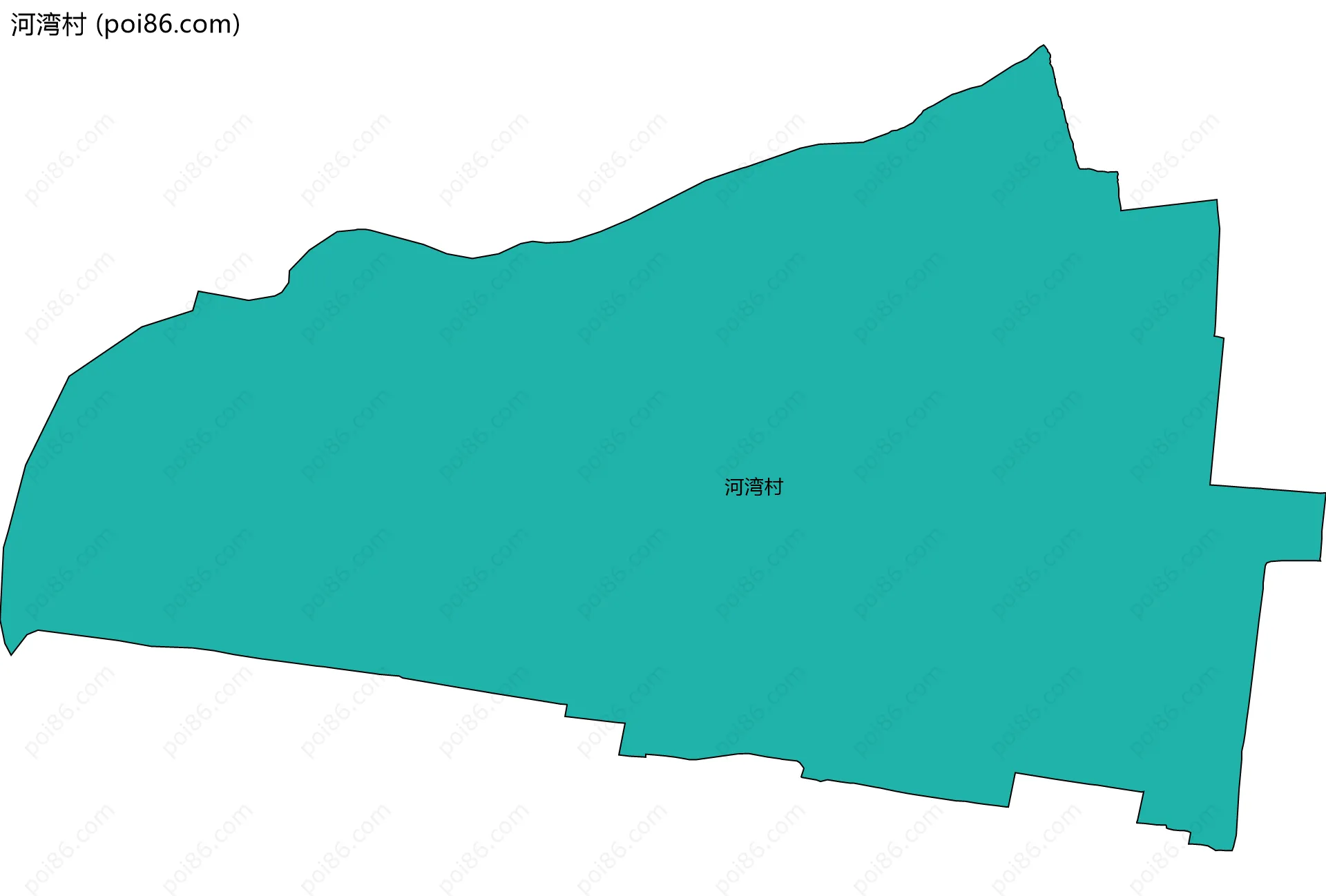 河湾村边界地图