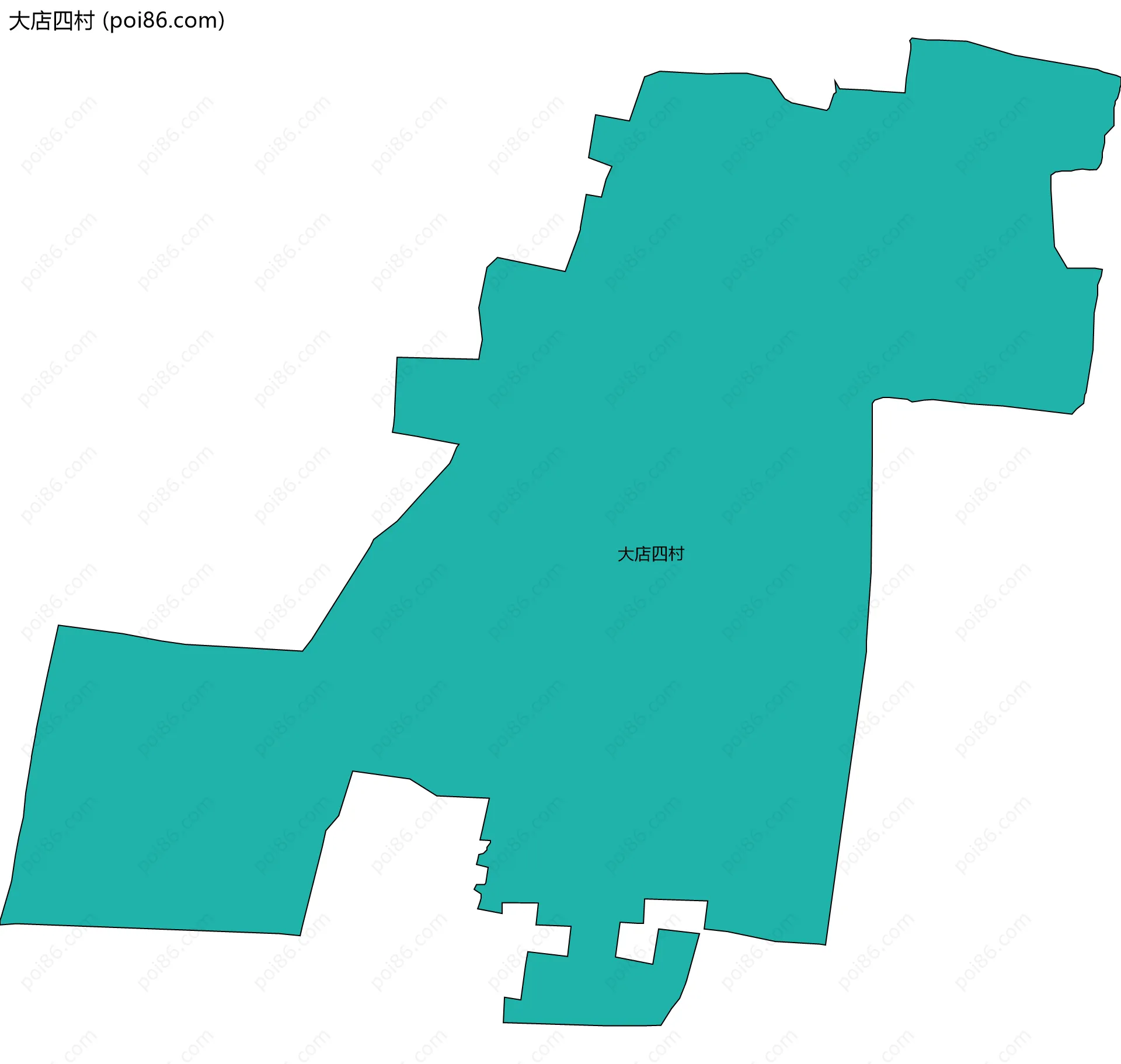 大店四村边界地图
