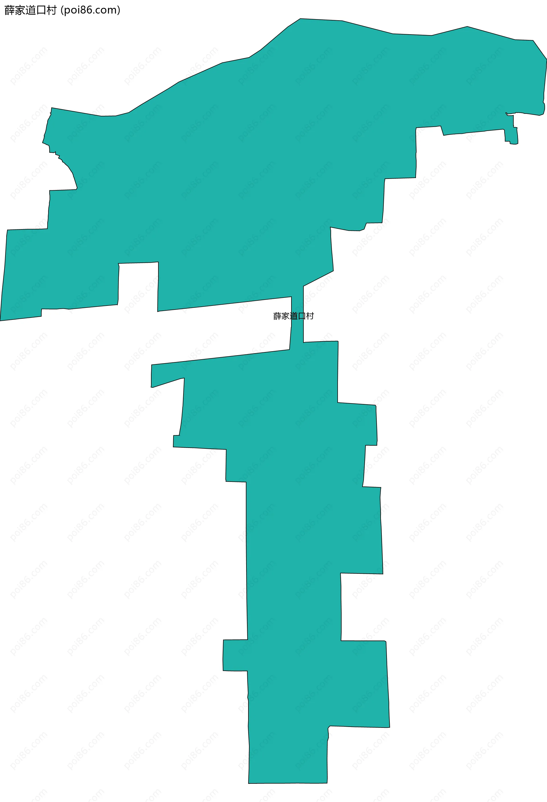 薛家道口村边界地图