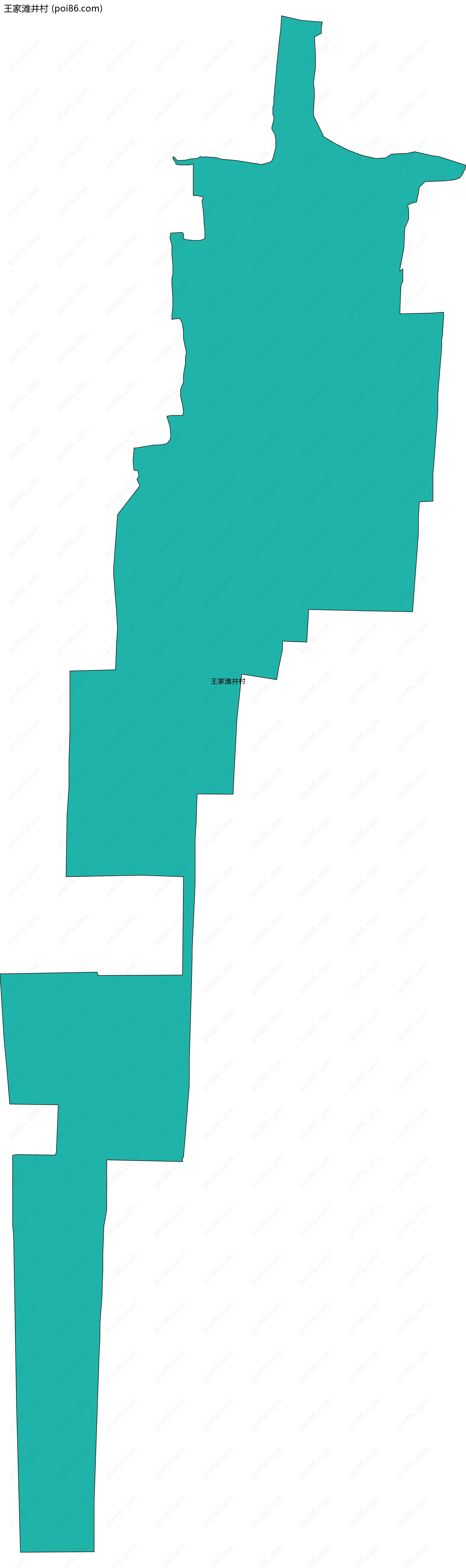 王家滩井村边界地图