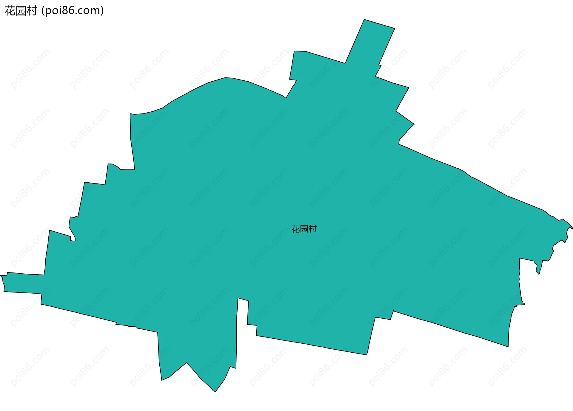 花园村边界地图