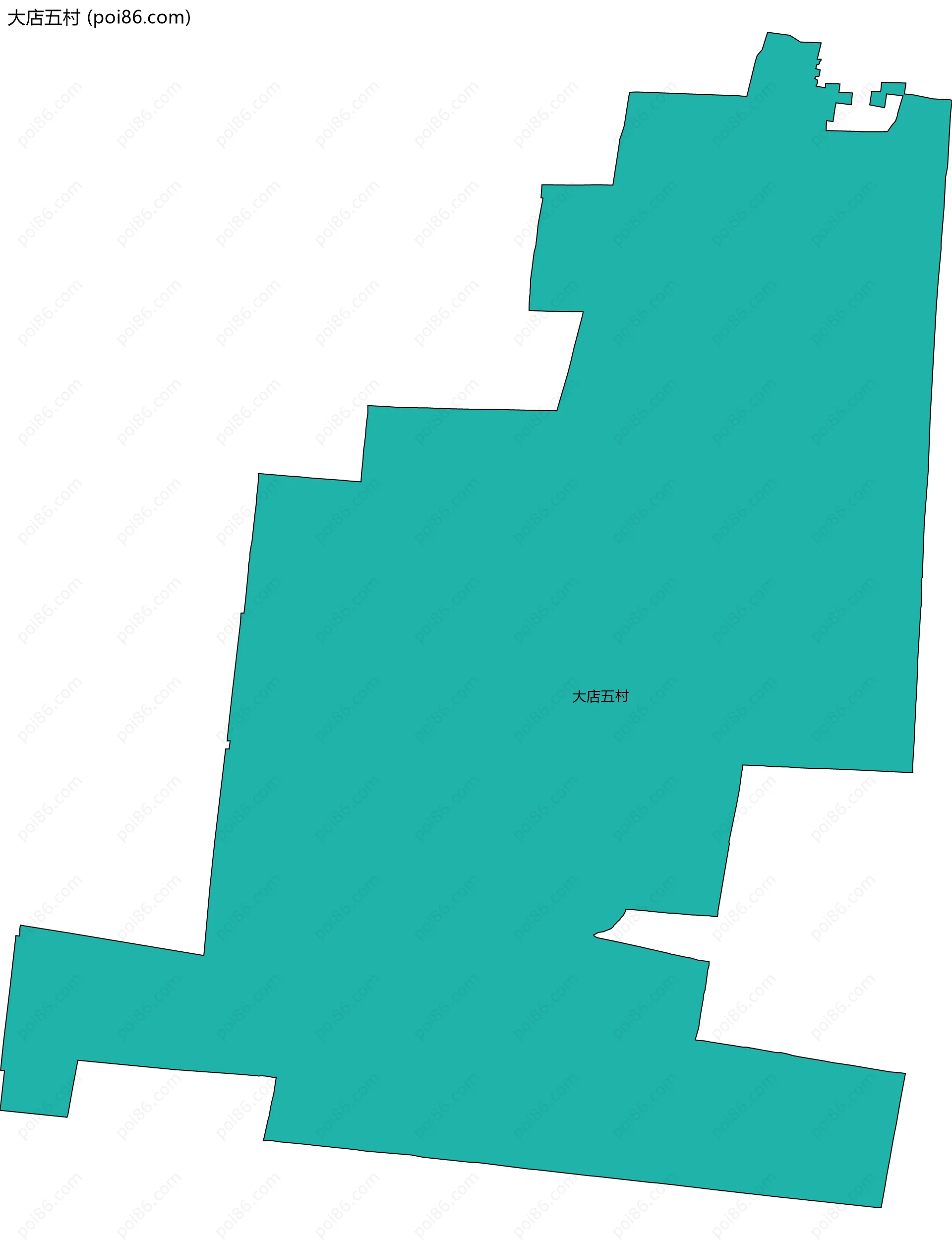 大店五村边界地图