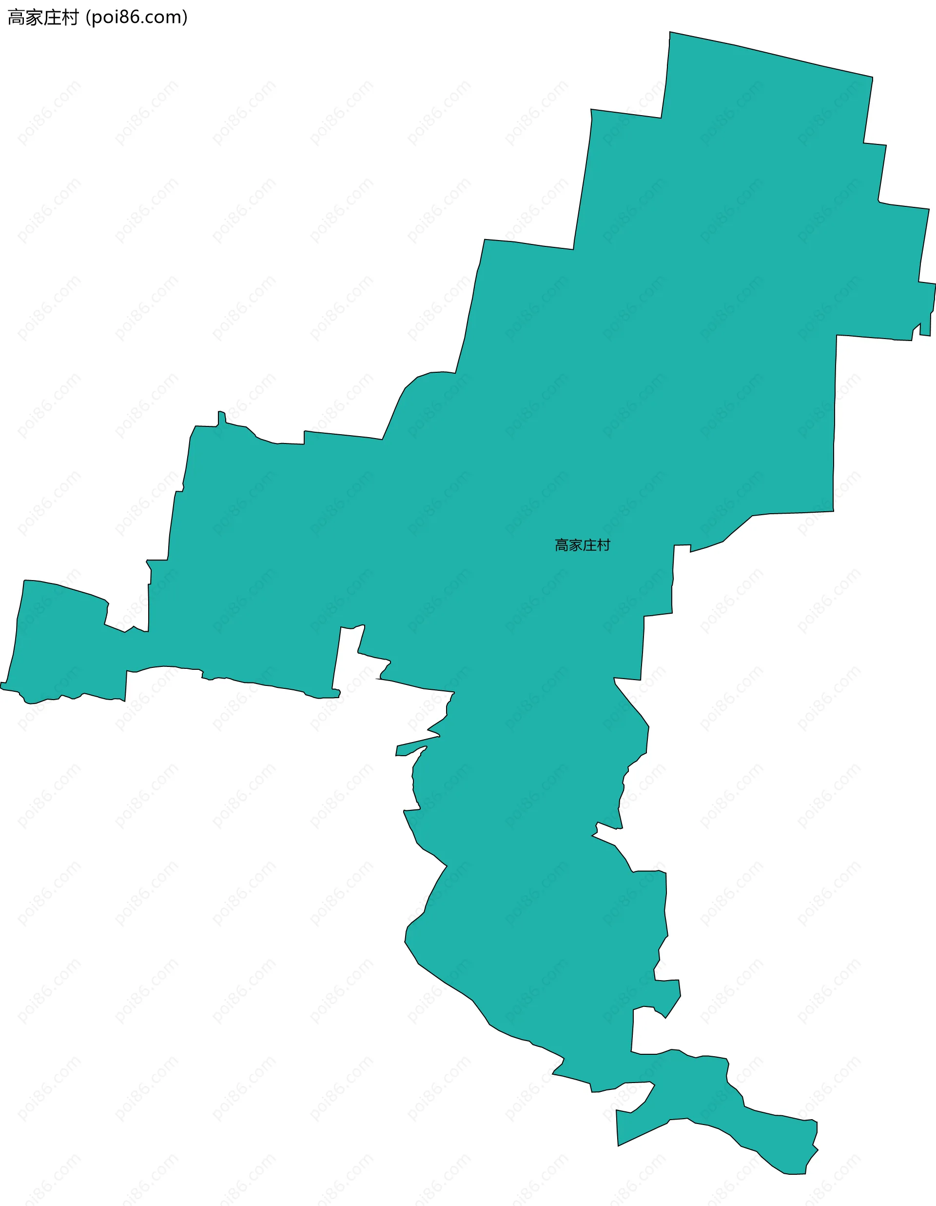 高家庄村边界地图