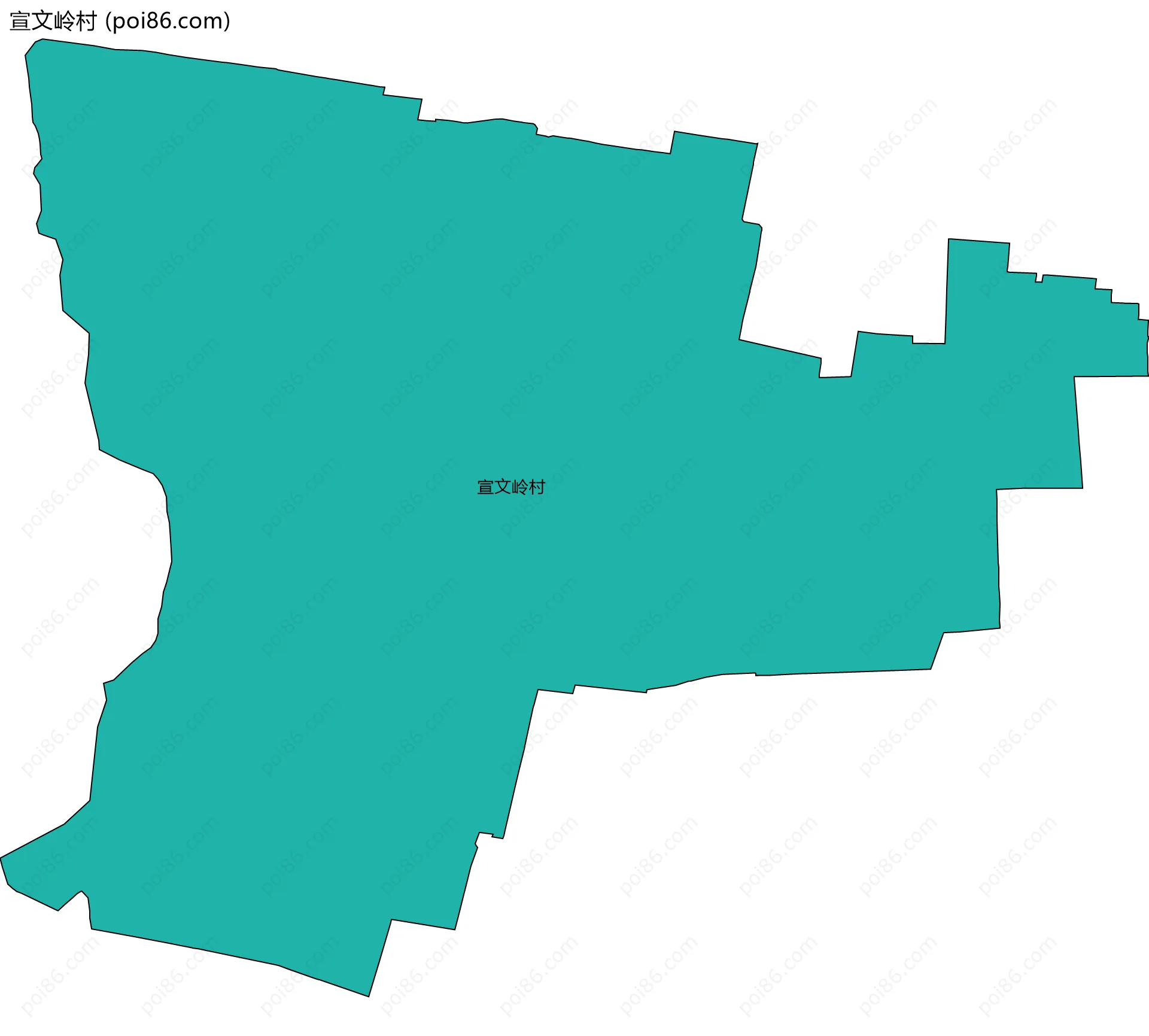 宣文岭村边界地图