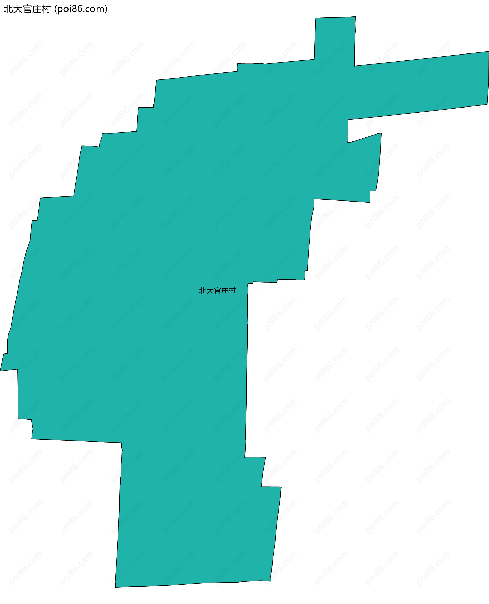 北大官庄村边界地图