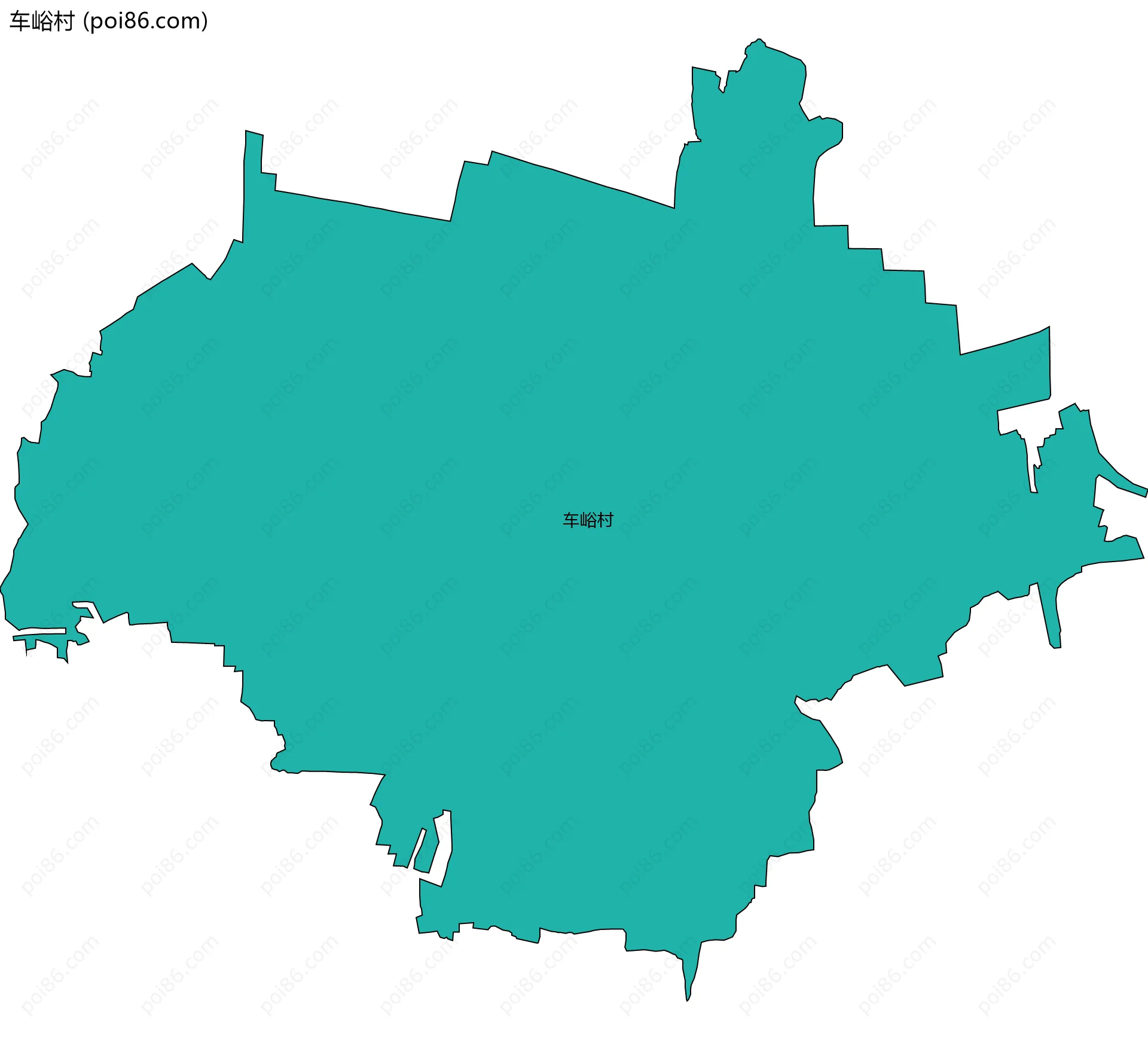 车峪村边界地图