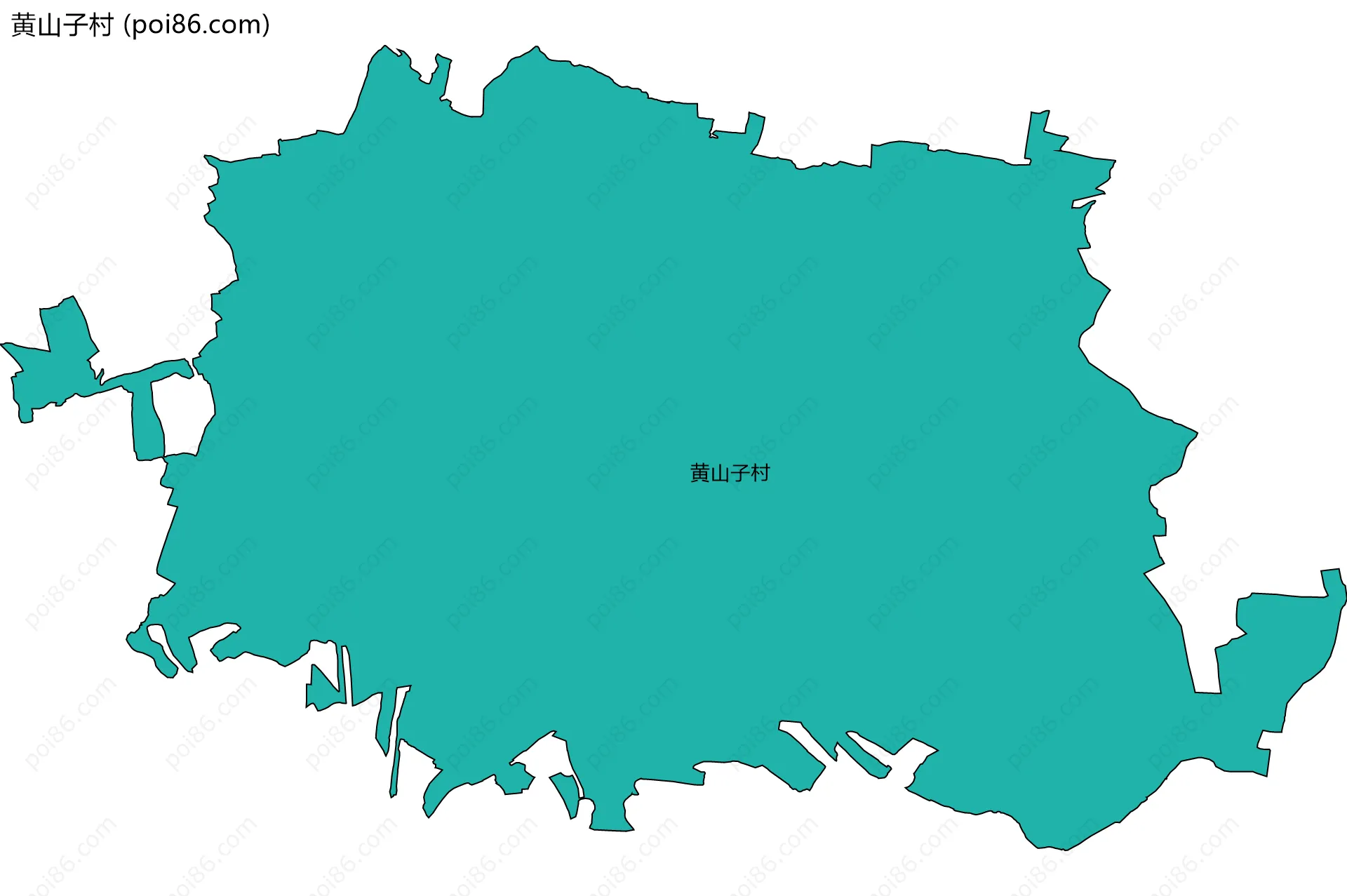 黄山子村边界地图