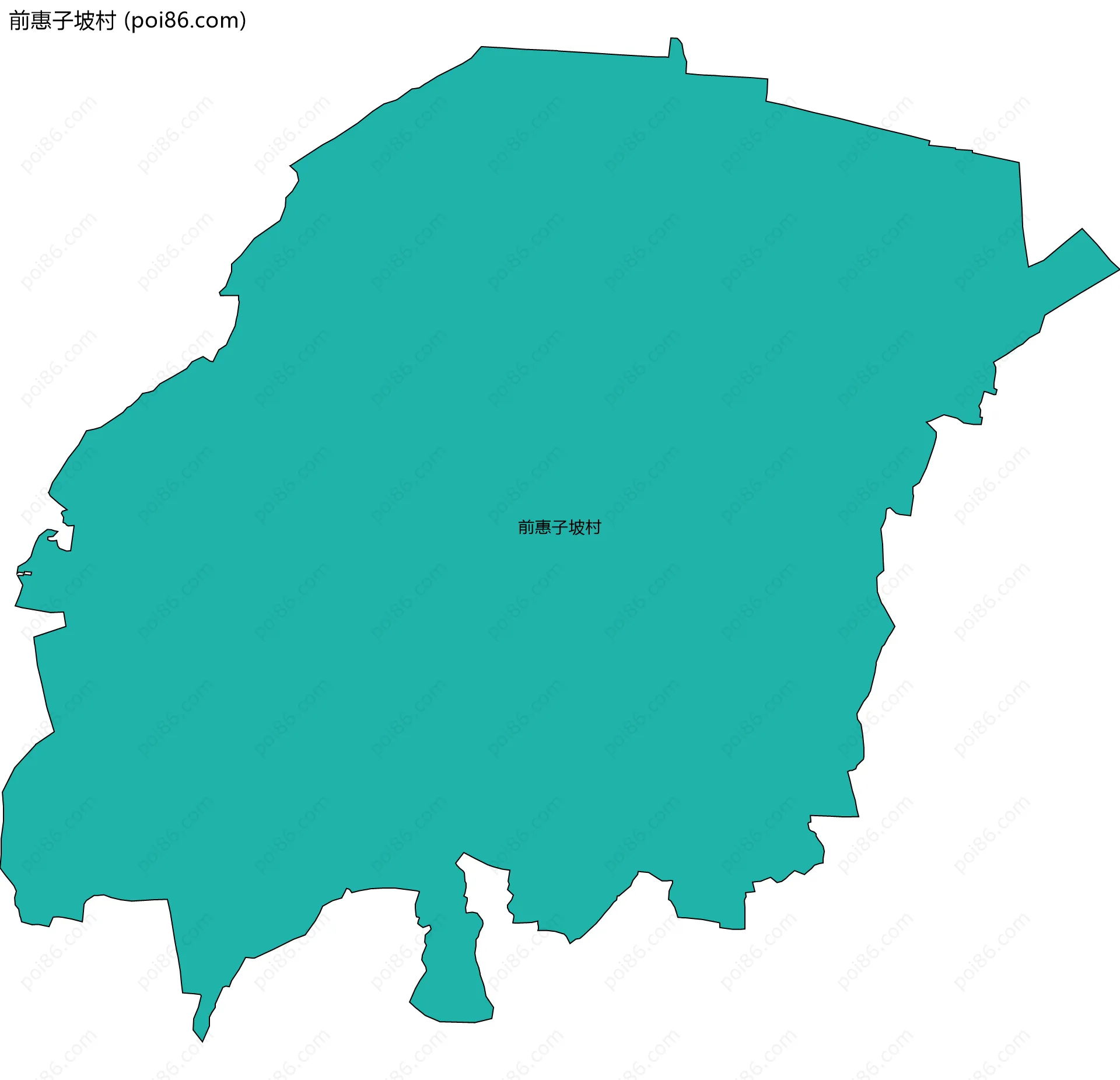 前惠子坡村边界地图