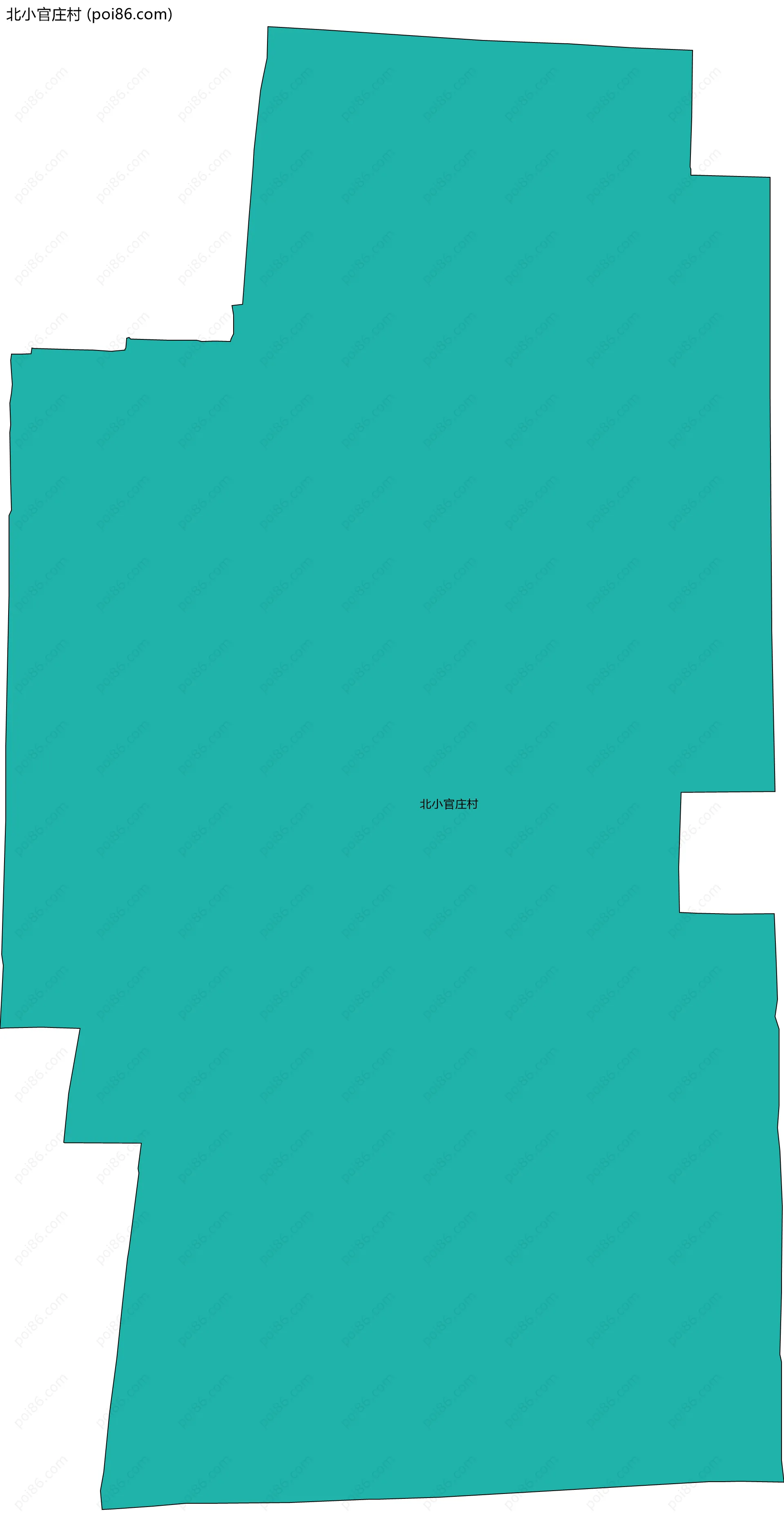 北小官庄村边界地图