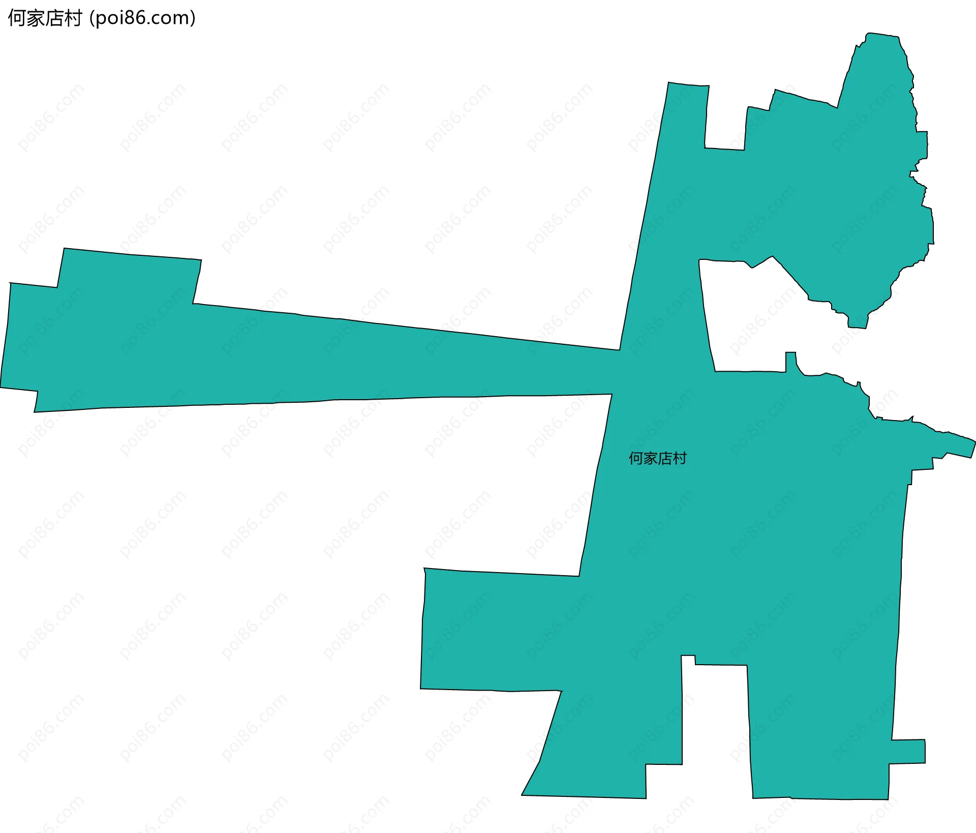 何家店村边界地图