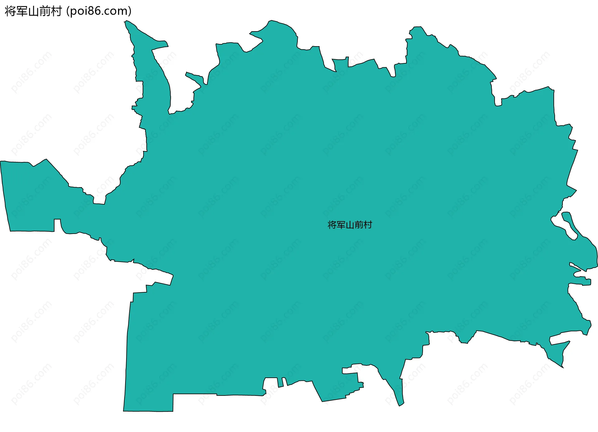 将军山前村边界地图