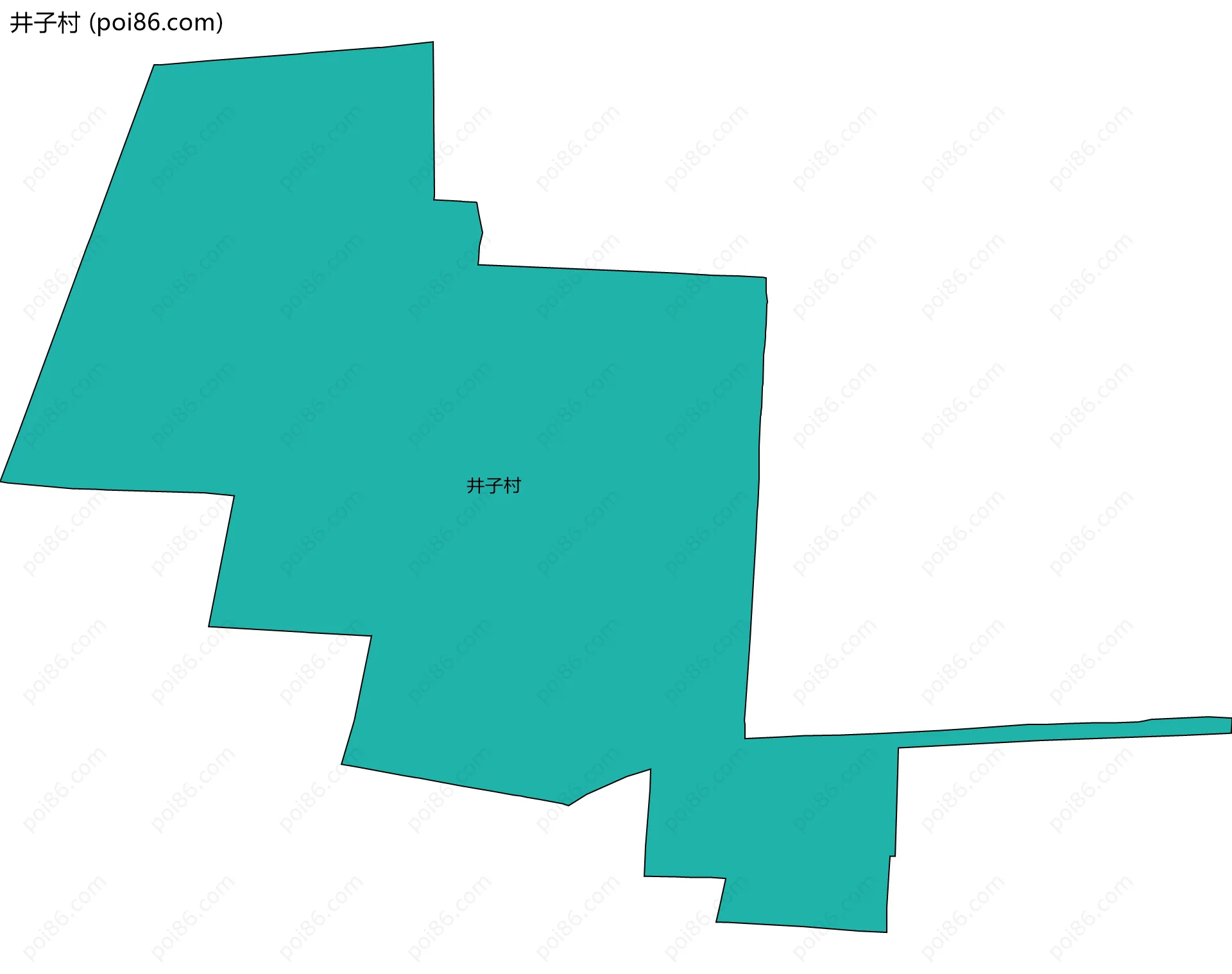 井子村边界地图
