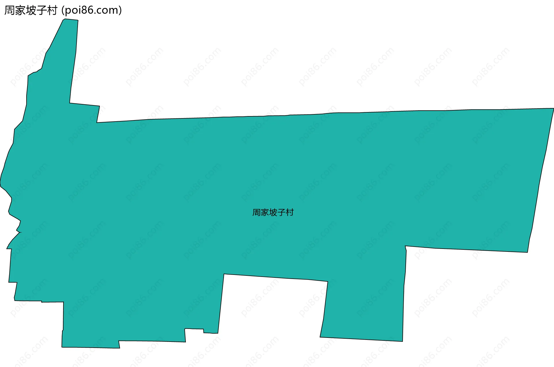 周家坡子村边界地图
