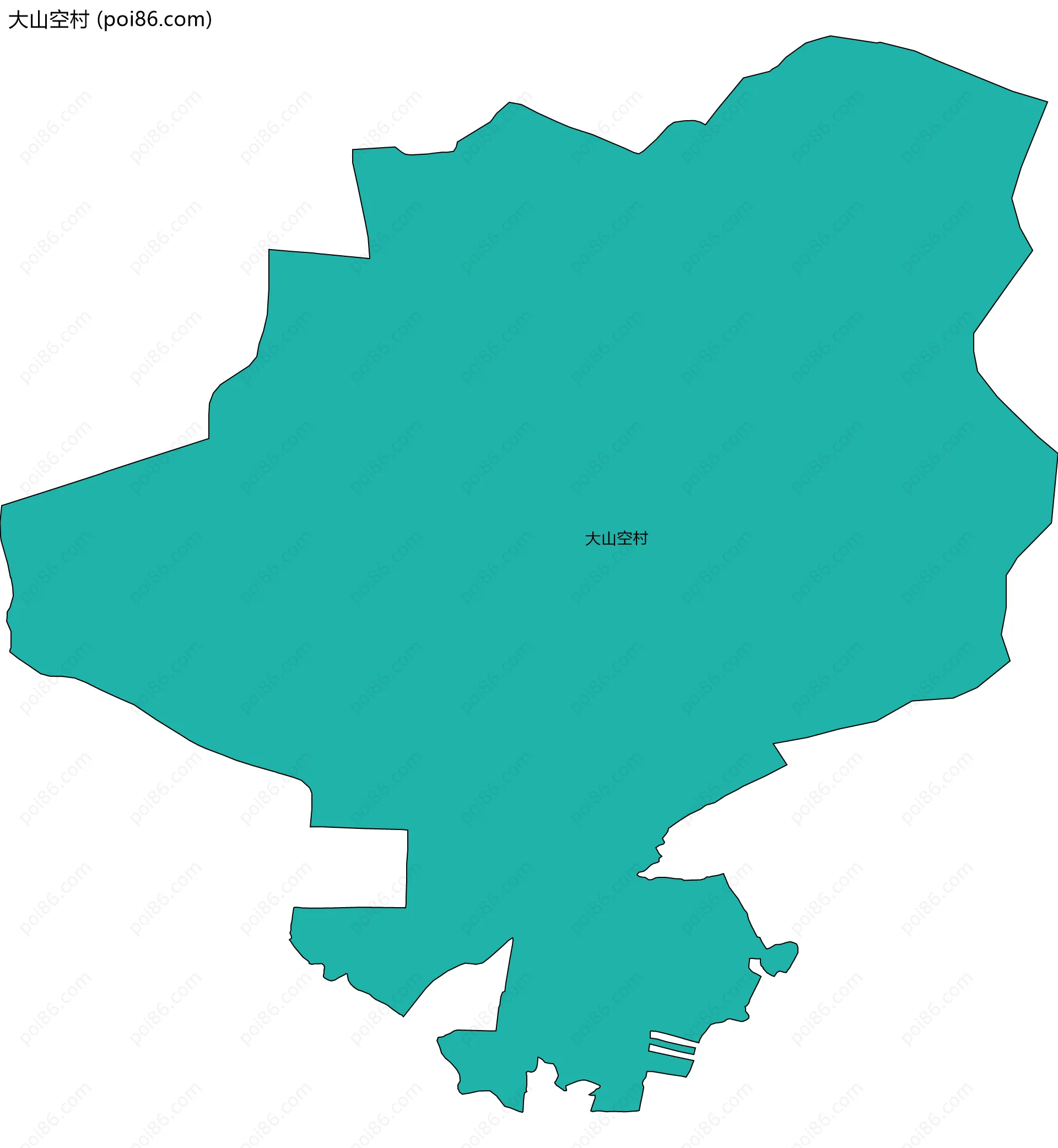 大山空村边界地图