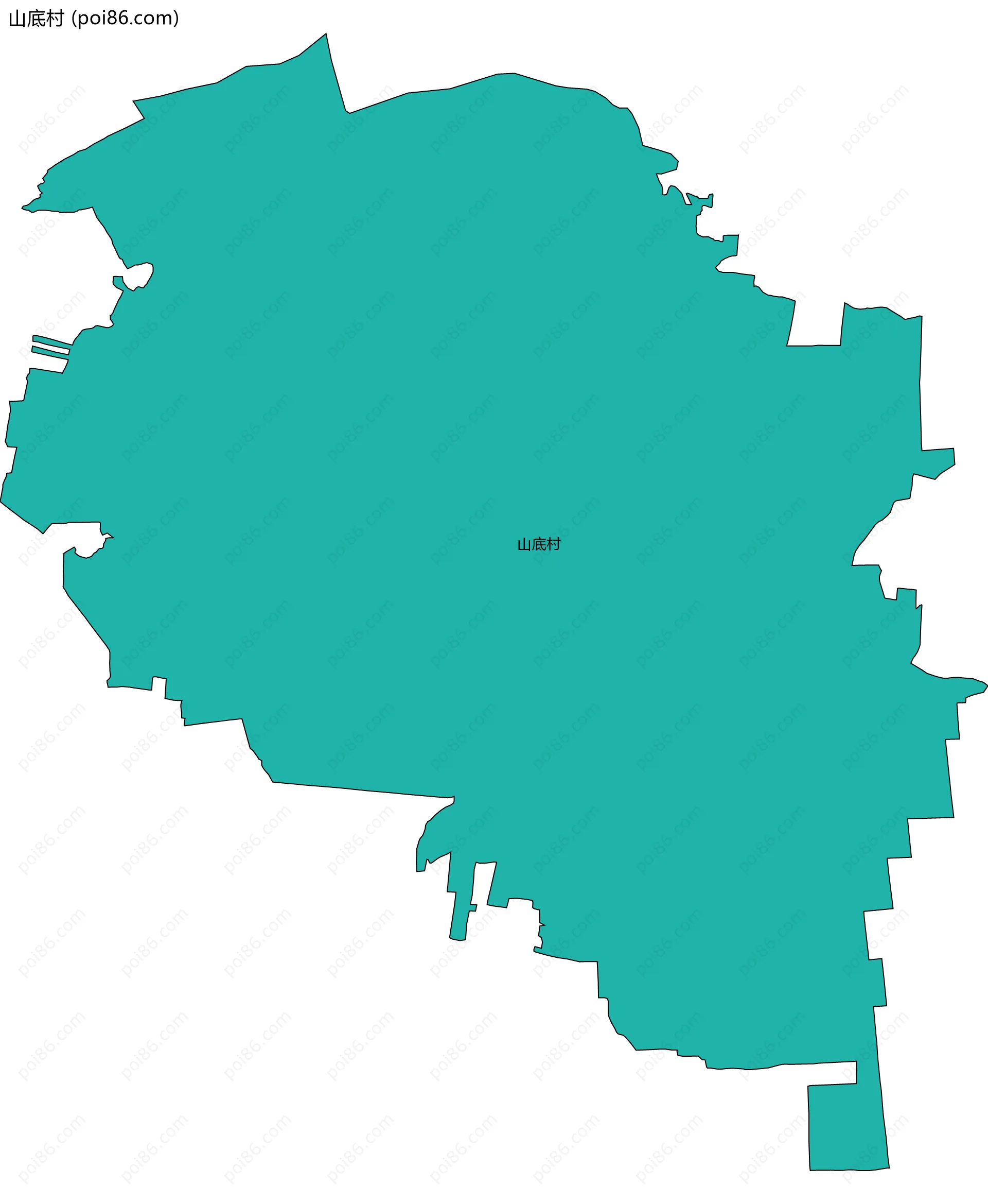 山底村边界地图