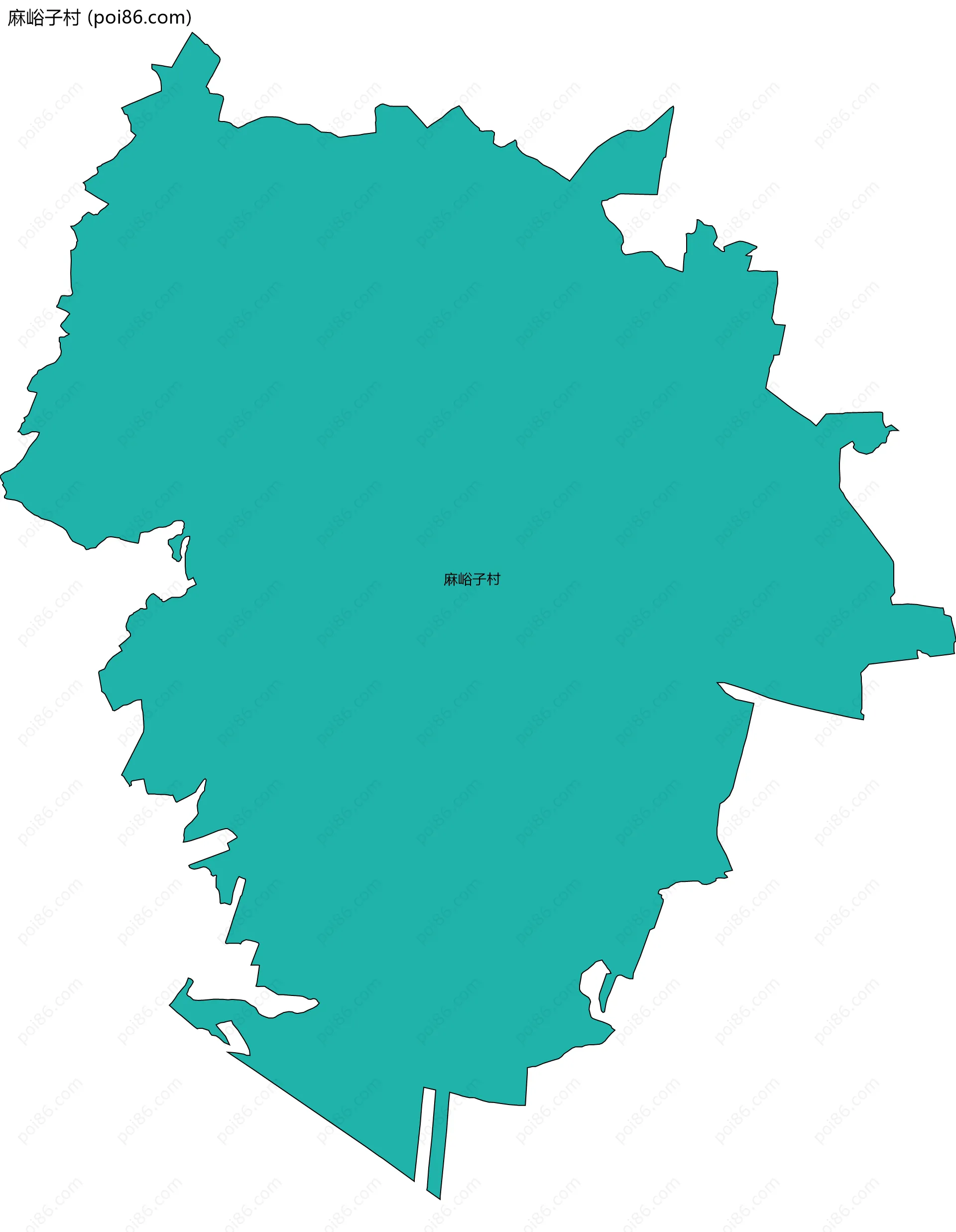 麻峪子村边界地图