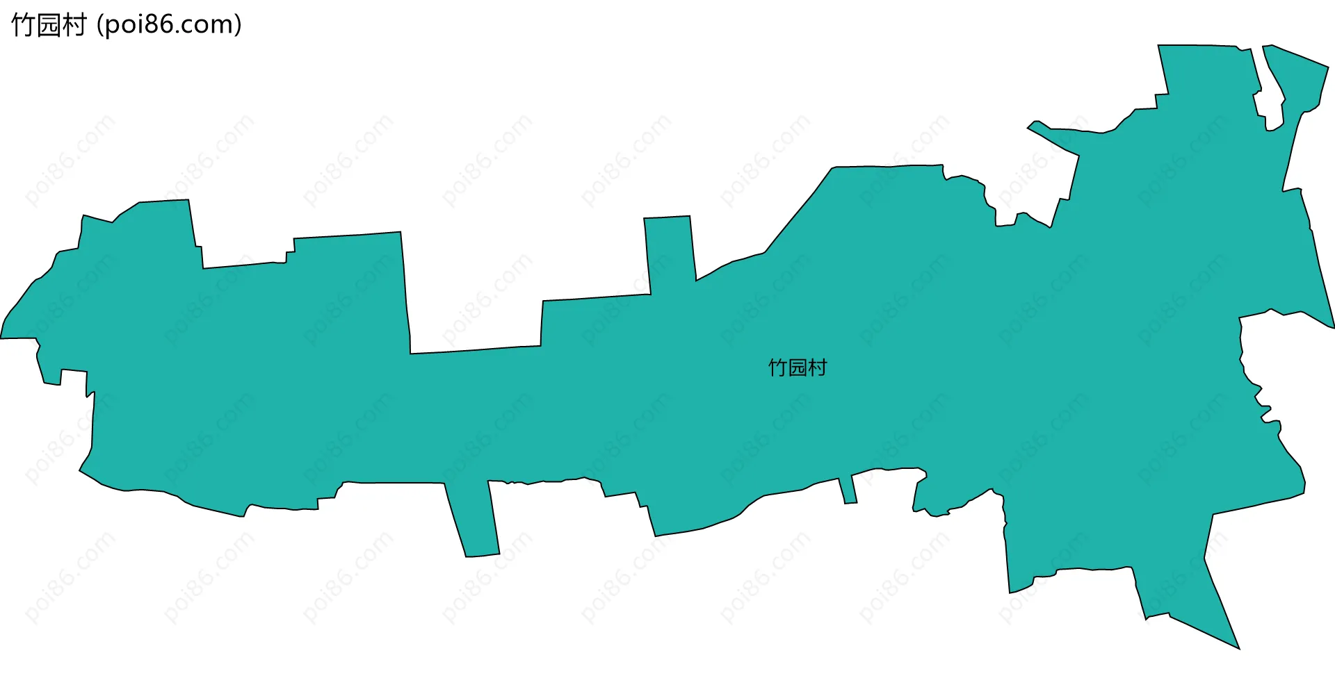 竹园村边界地图