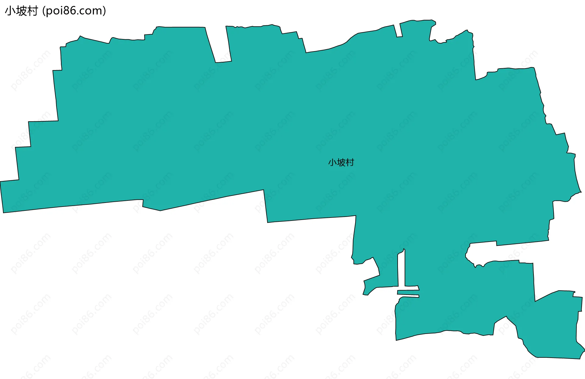 小坡村边界地图