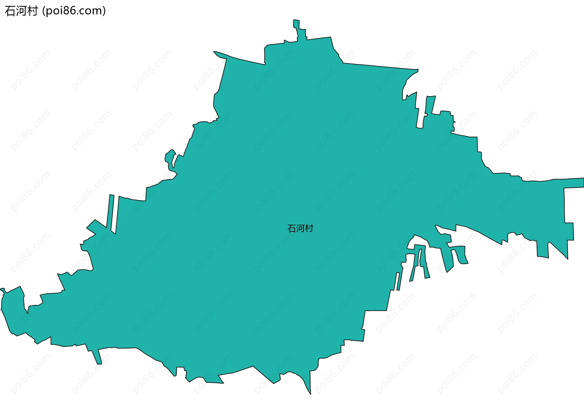 石河村边界地图