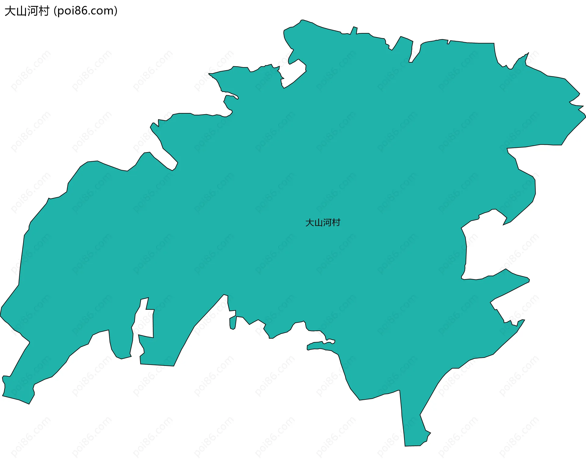 大山河村边界地图