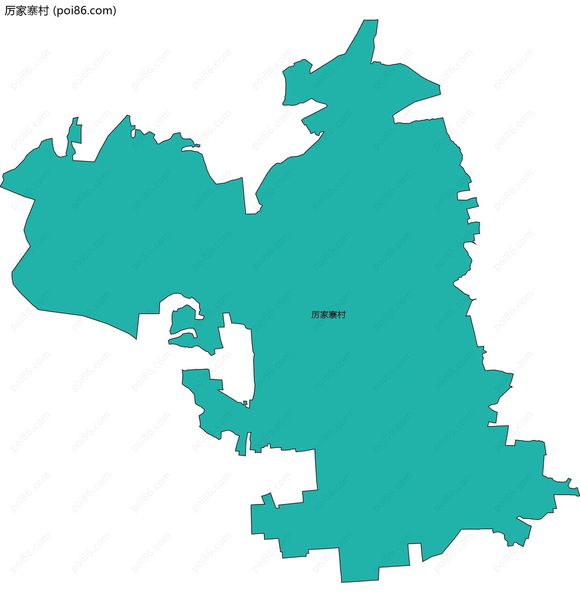 厉家寨村边界地图