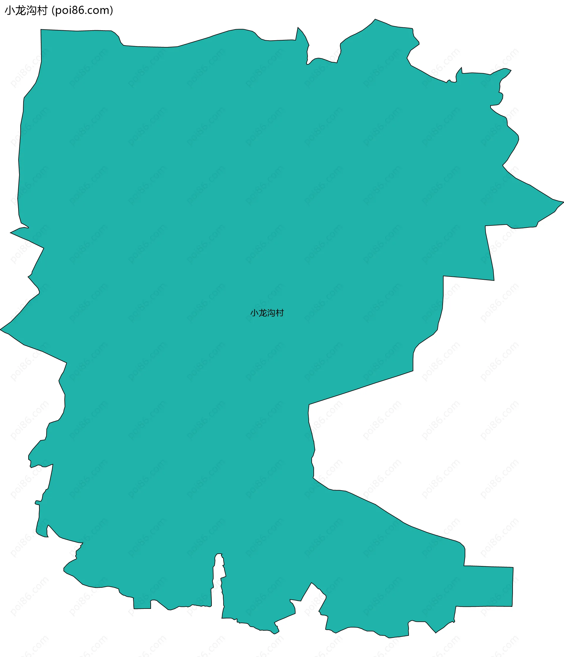 小龙沟村边界地图