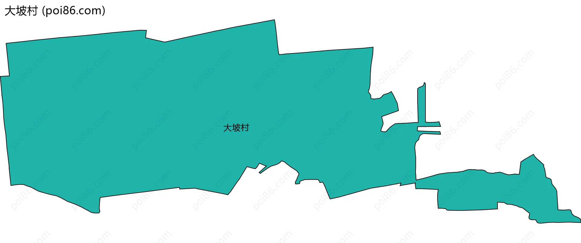 大坡村边界地图