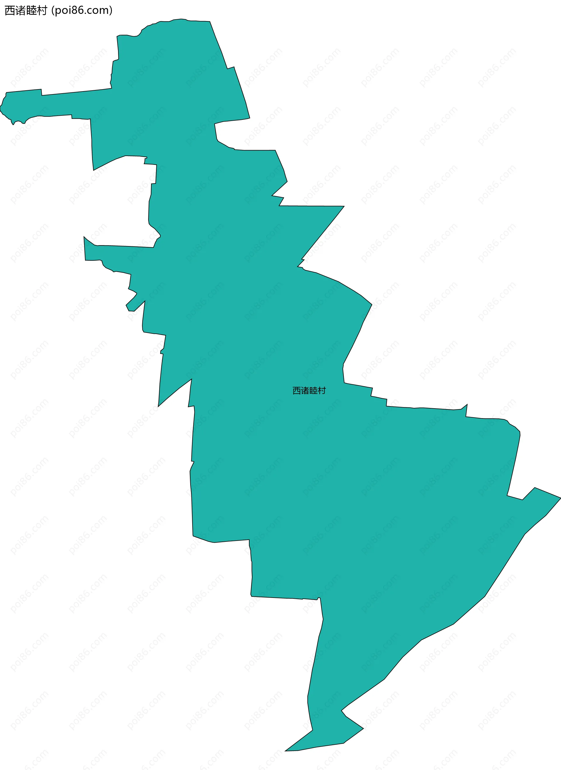 西诸睦村边界地图