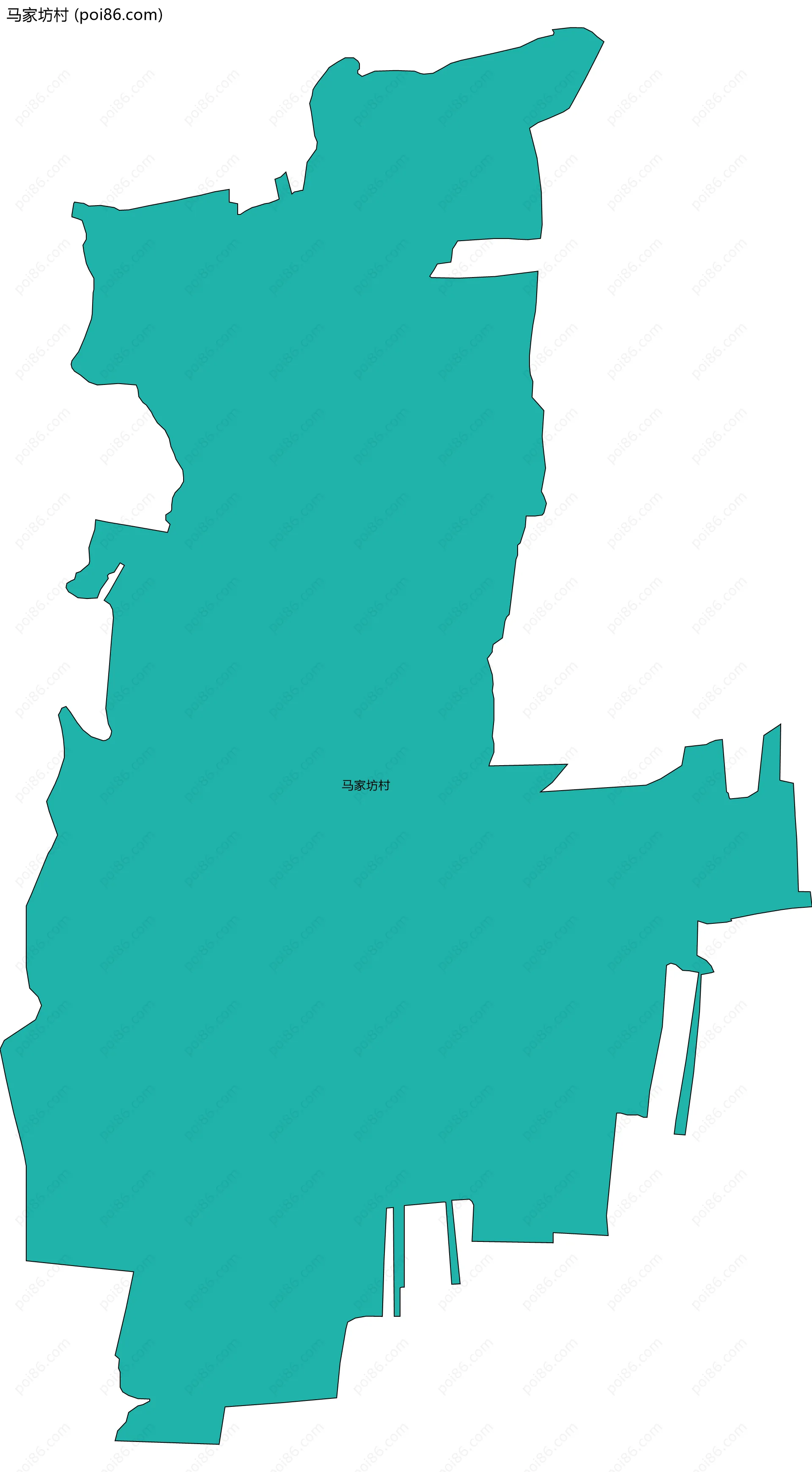 马家坊村边界地图