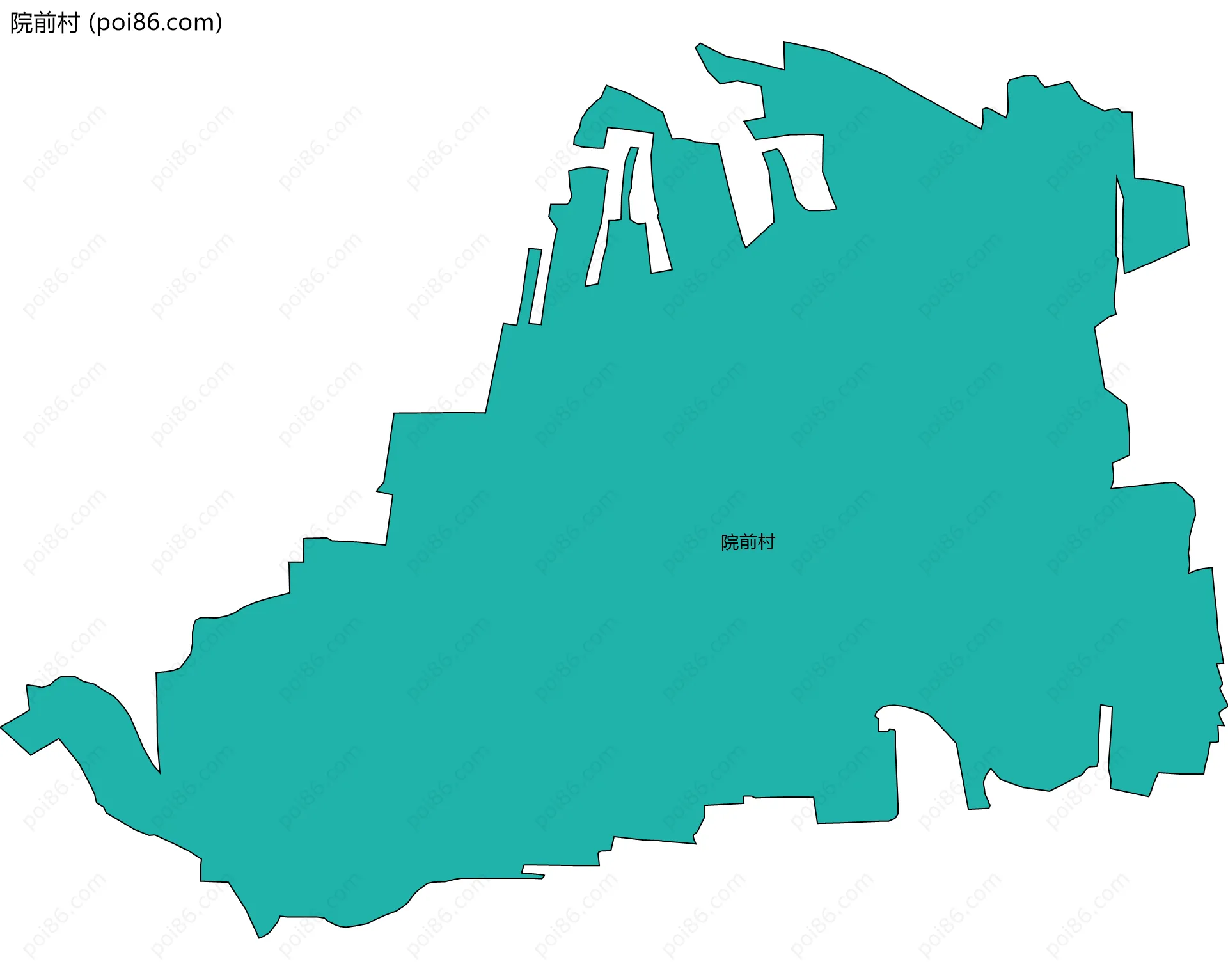院前村边界地图
