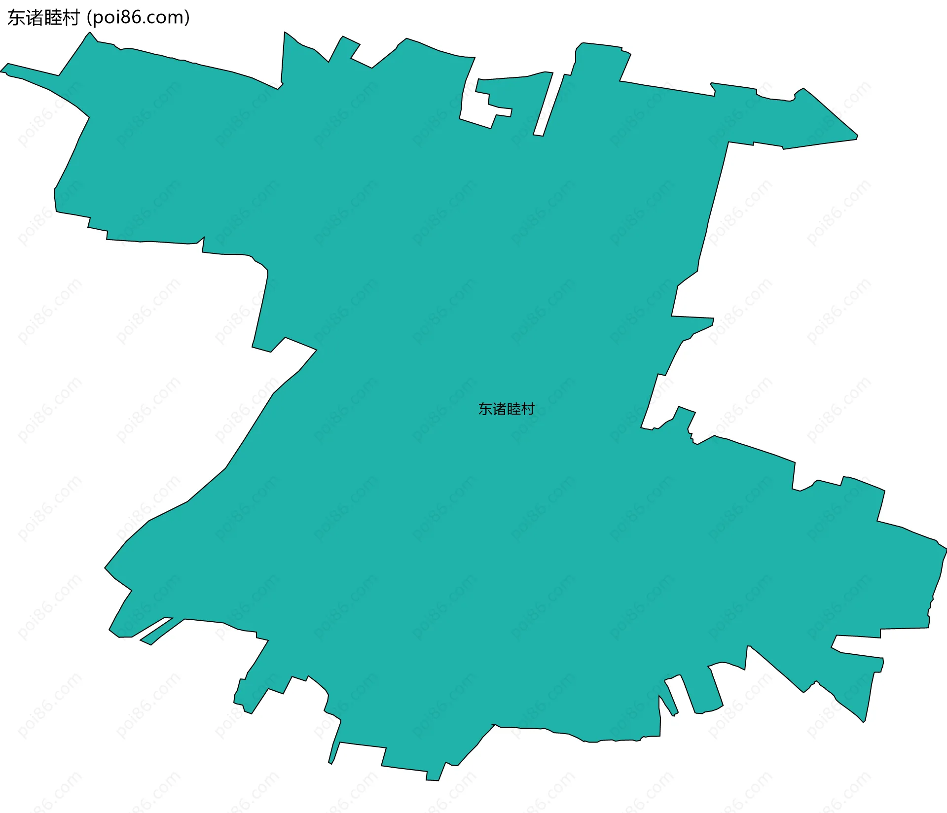 东诸睦村边界地图