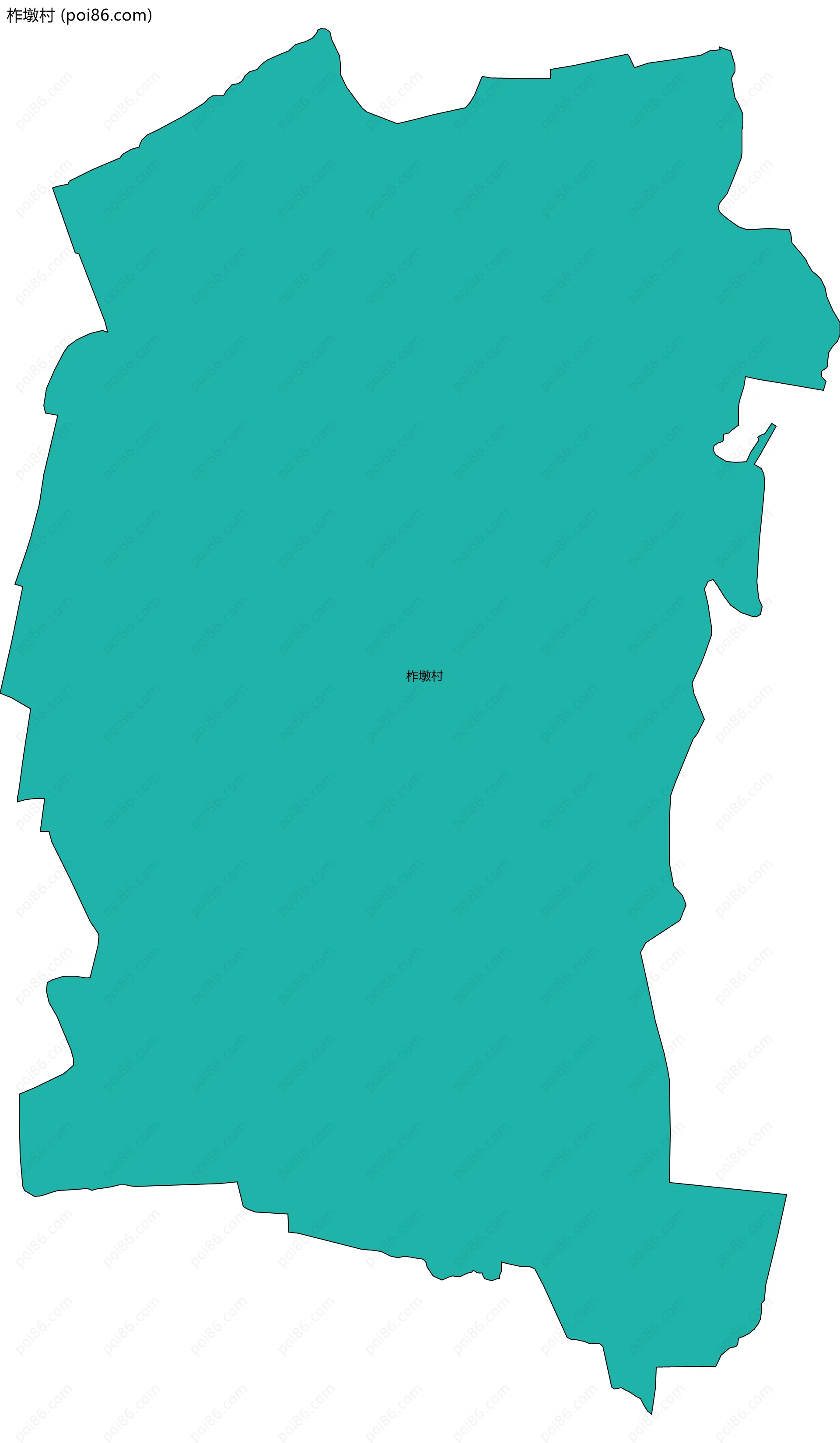 柞墩村边界地图