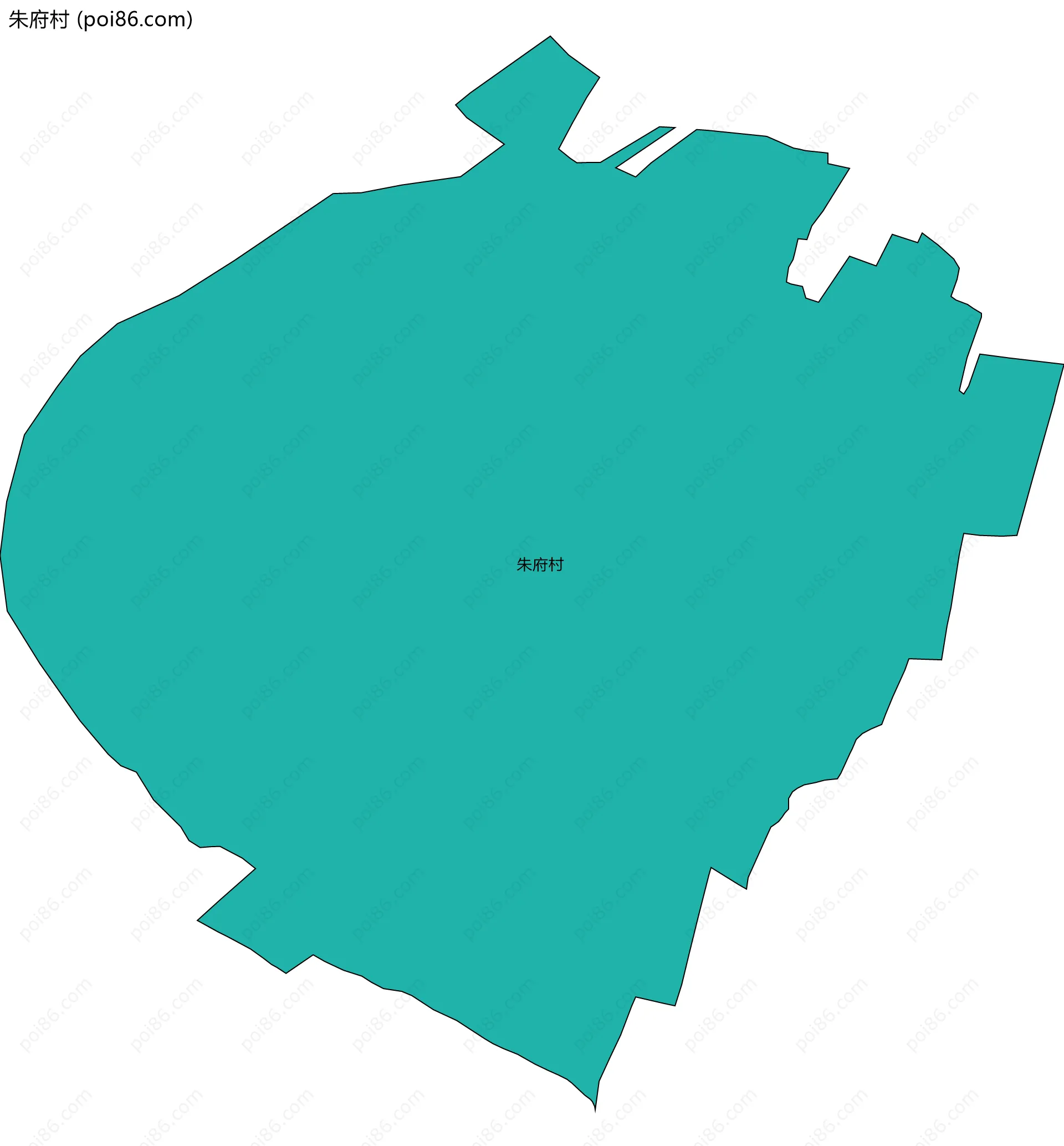 朱府村边界地图