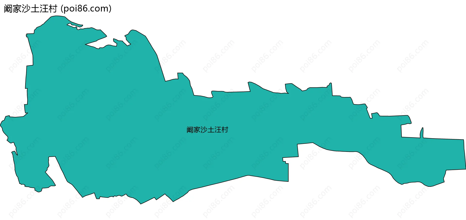 阚家沙土汪村边界地图